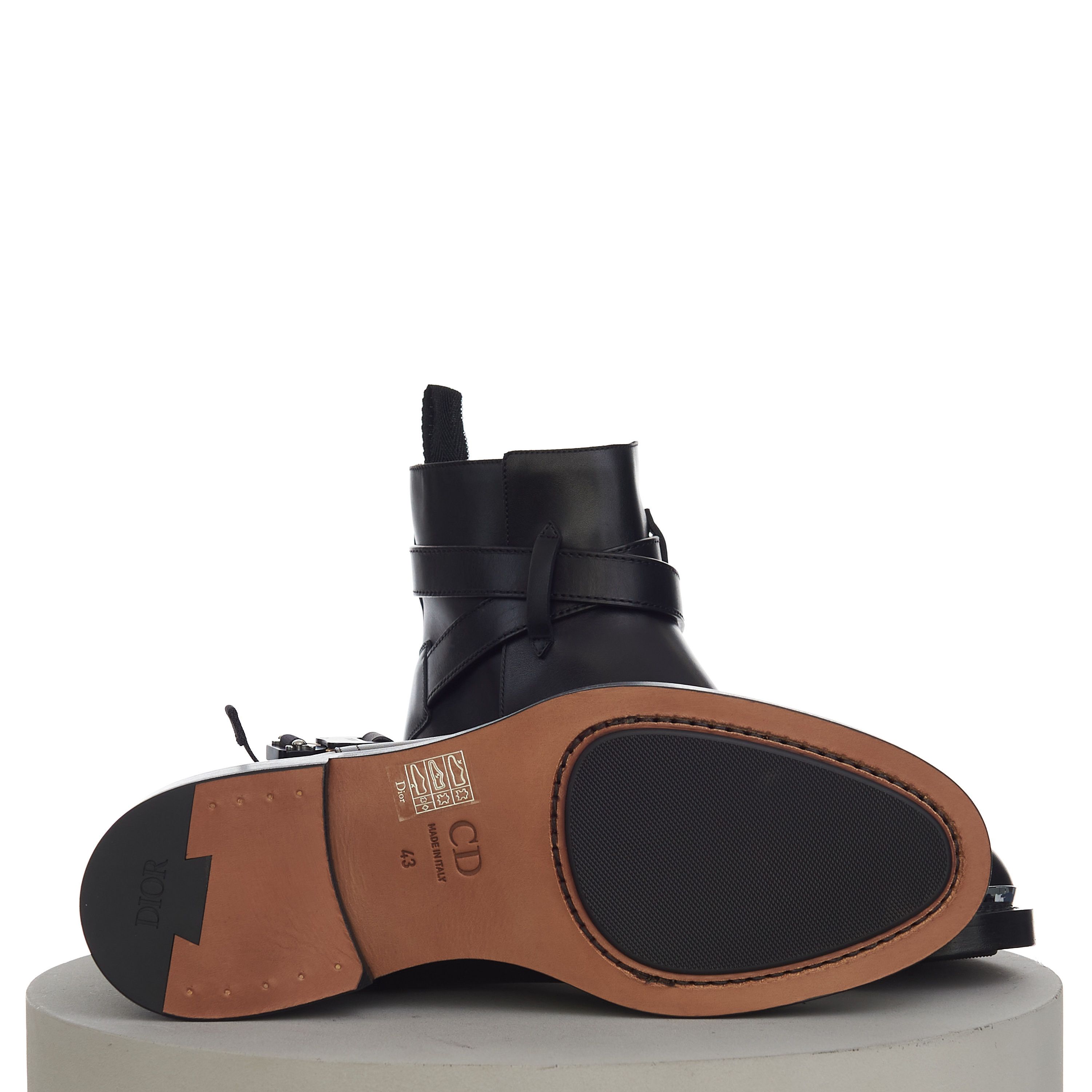 Dior Evidence Ankle Boot In Black Smooth Calfskin Size US 7.5 / EU 40-41 - 10 Thumbnail