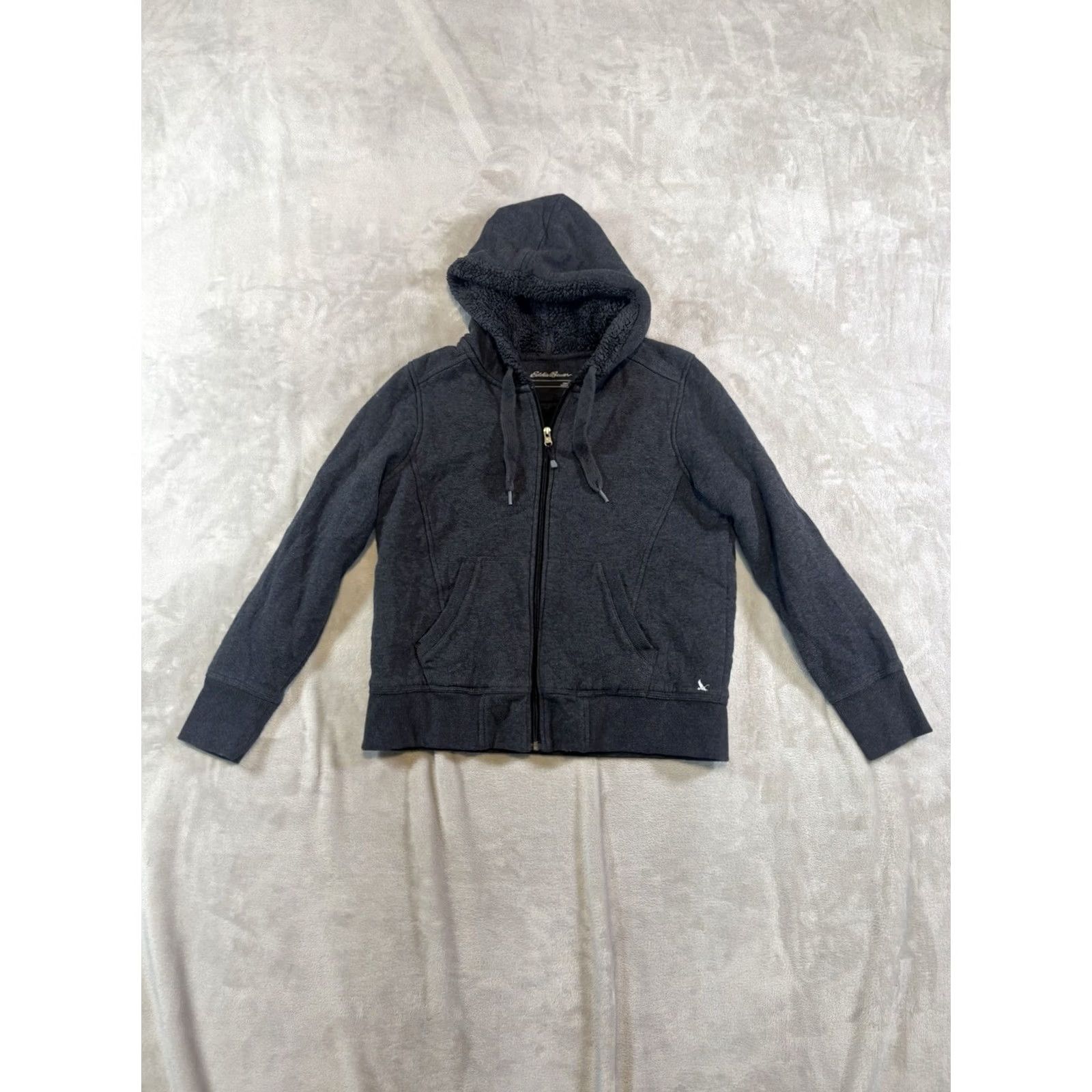 Eddie Bauer Eddie Bauer Women's Dark Gray Hoodie Jacket Size Large Outdoor Wear Size L / US 10 / IT 46 - 2 Thumbnail