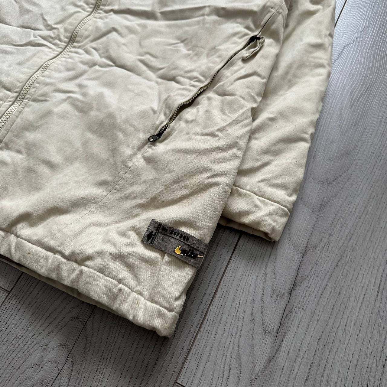 Nike Nike y2k Vintage Beige Light Puffer Parka Jacket Size M / US 6-8 / IT 42-44 - 3 Thumbnail