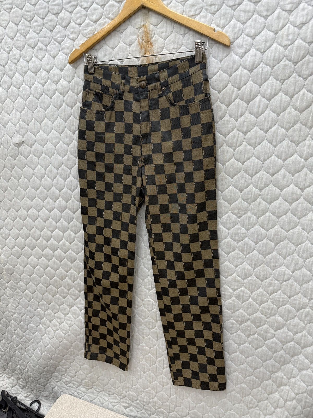 Fendi 🔥🔥🔥ARCHIVE FENDI CHECKERED MONOGRAM PANTS Size 26" / US 2 / IT 38 - 2 Thumbnail