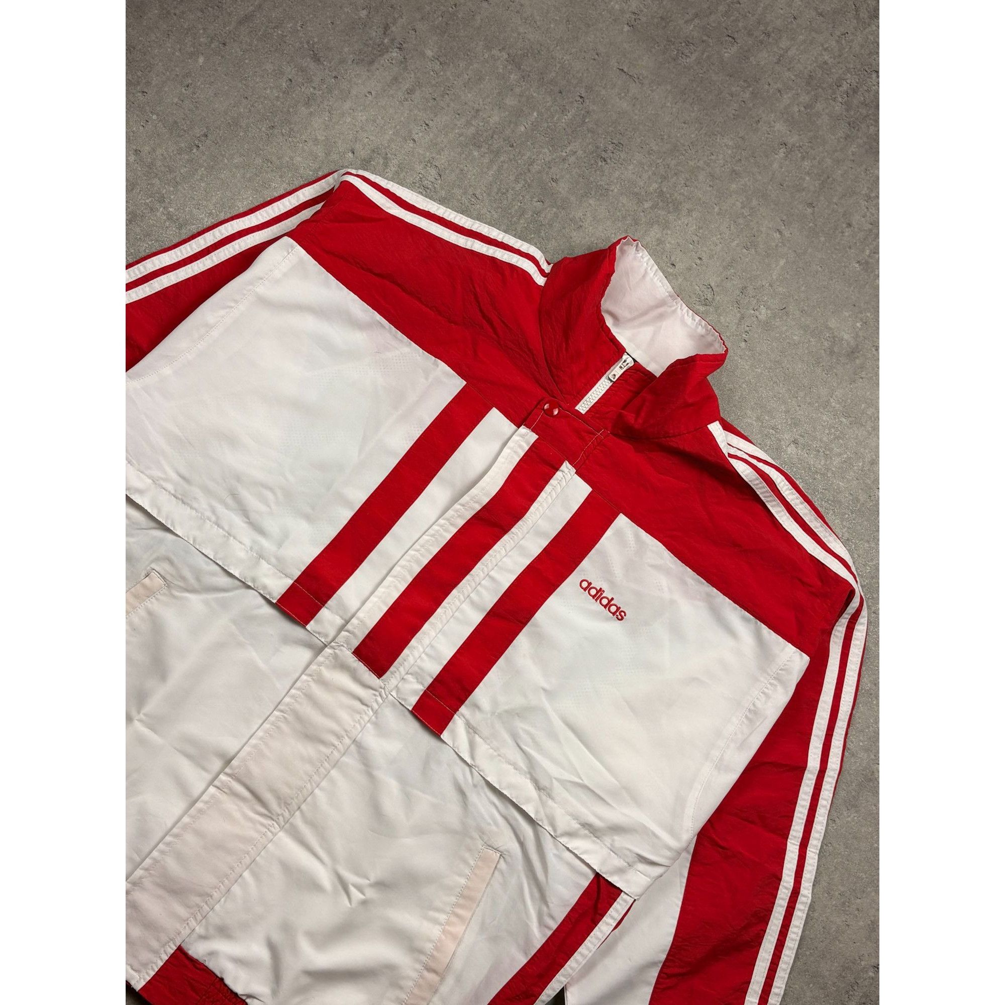 Adidas Adidas Red & White Vintage Taekwondo Jacket With Bold Stripe Size US L / EU 52-54 / 3 - 13 Thumbnail