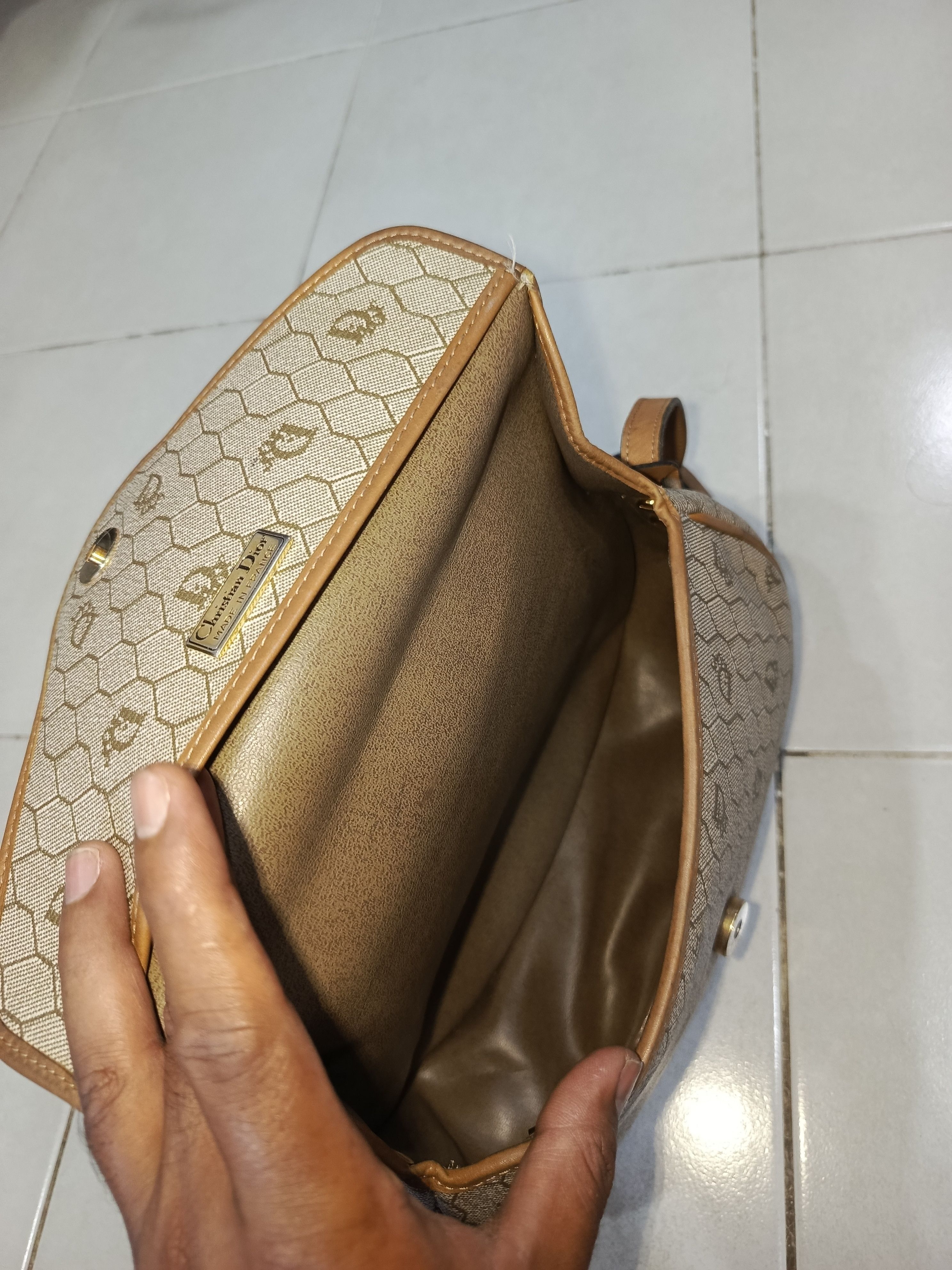 Dior Dior Leather Shoulder Bag Auth Beige Medium Women France Size ONE SIZE - 3 Thumbnail