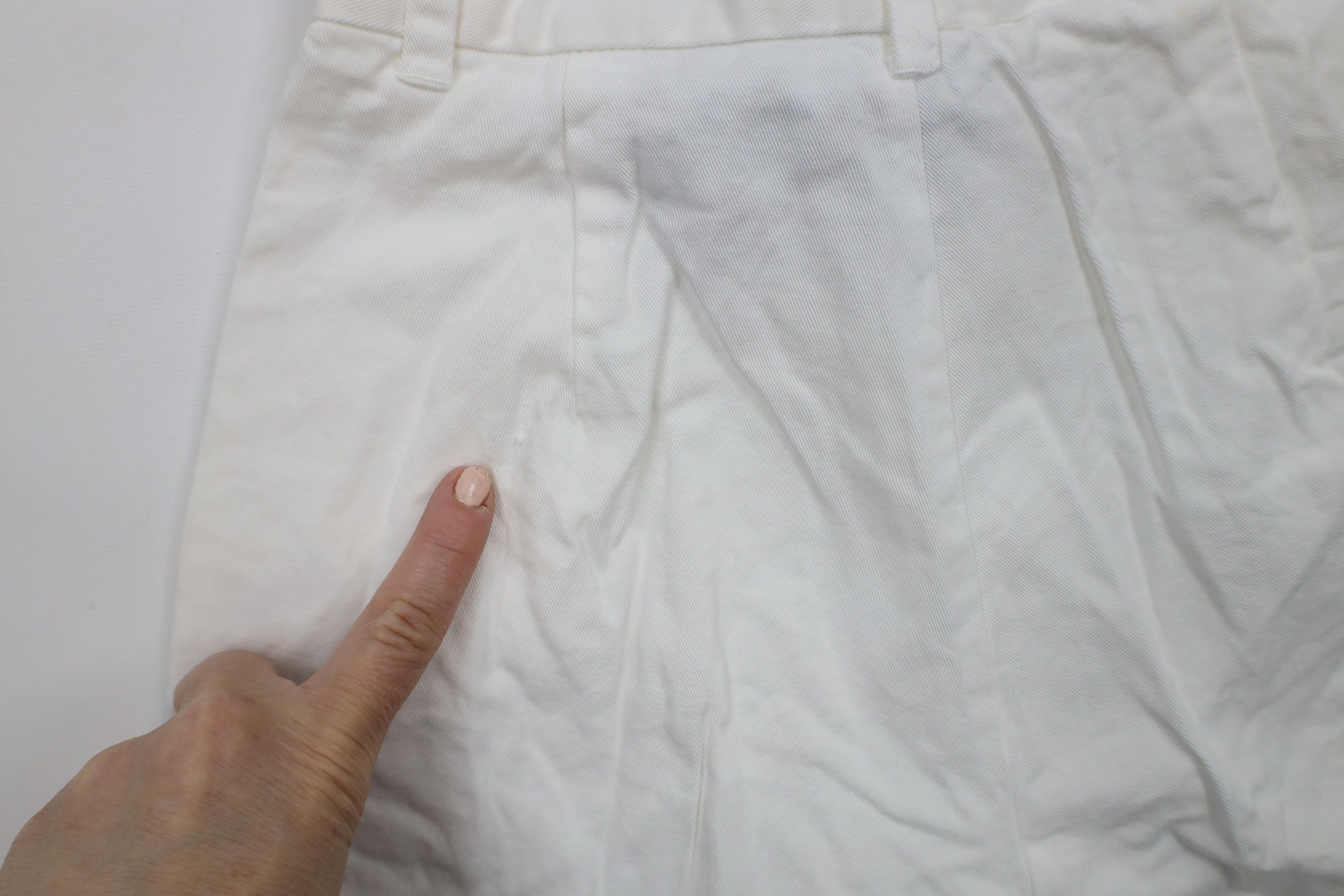 Vintage Deadstock Vintage 90s Streetwear Cuffed Shorts White Cotton Size 36" / US 14 / IT 50 - 13 Thumbnail
