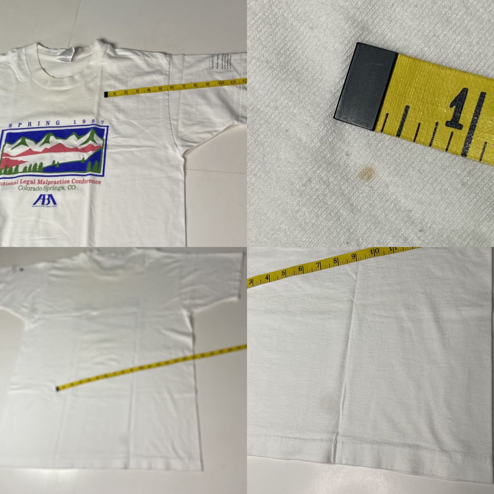 Fruit Of The Loom VINTAGE National Legal Malpractice Conference T Shirt Large L White 1997 Single Stitch Mens Size US L / EU 52-54 / 3 - 10 Thumbnail