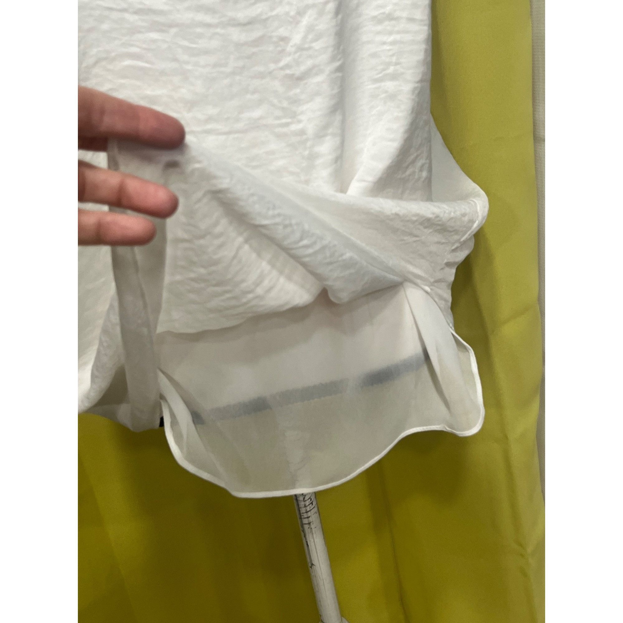 Vince Camuto Vince Camuto Ruffle Strap Rumple Tank Top, Ivory, Sz. M Size M / US 6-8 / IT 42-44 - 9 Thumbnail