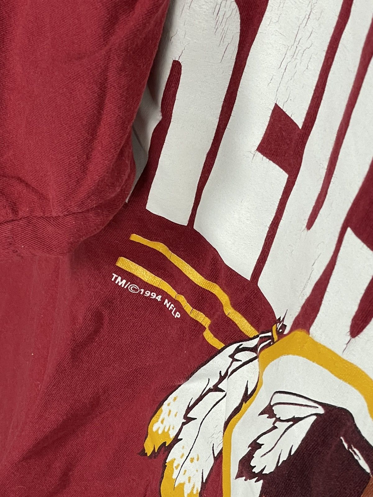 NFL × Vintage VINTAGE 1990s WASHINGTON REDSKINS NFL FOOTBALL T SHIRT Size US XL / EU 56 / 4 - 8 Thumbnail