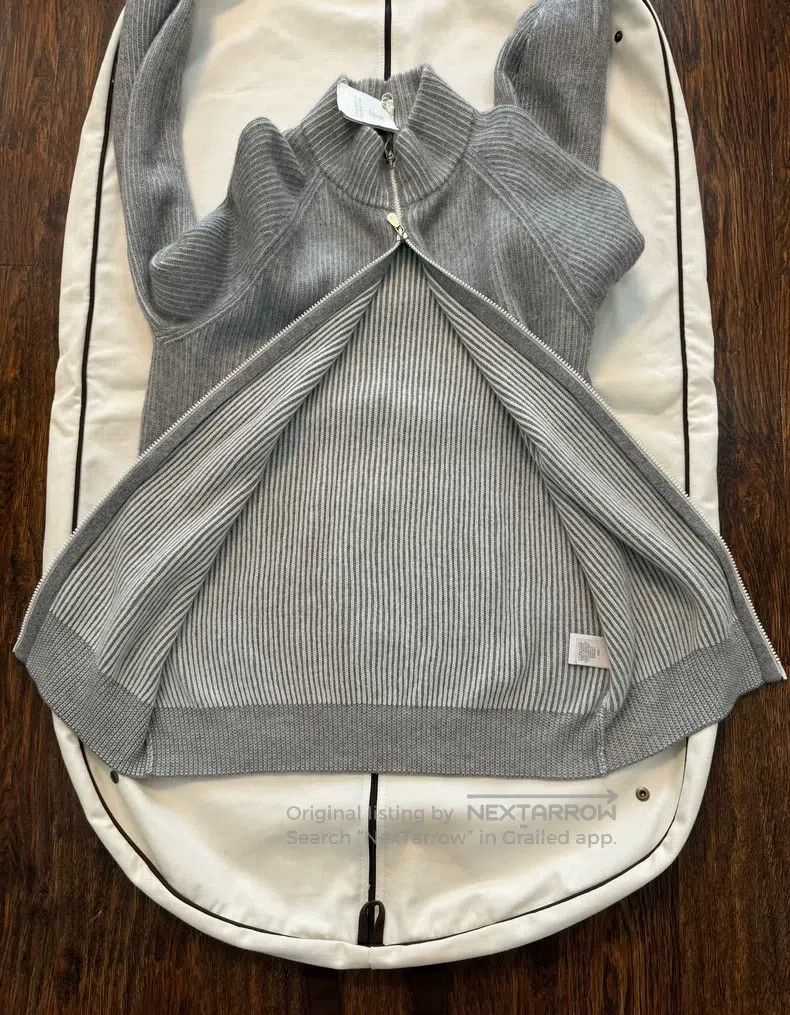 Brunello Cucinelli Brunello Cucinelli Full Cashmere English Ribbed Zipper Swe Size US L / EU 52-54 / 3 - 6 Thumbnail