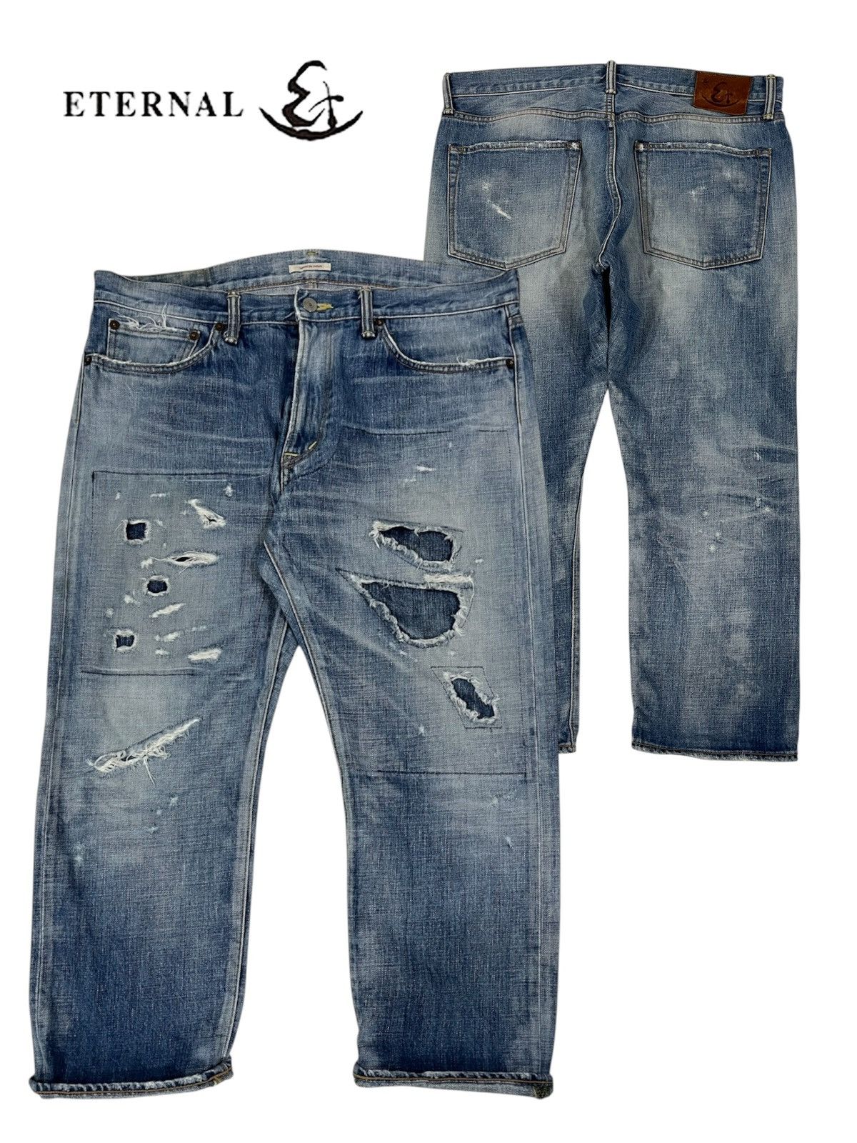 Eternal Vintage Eternal Japan Crops Distress Patchwork Jeans Size 36 Size US 36 / EU 52 - 1 Thumbnail