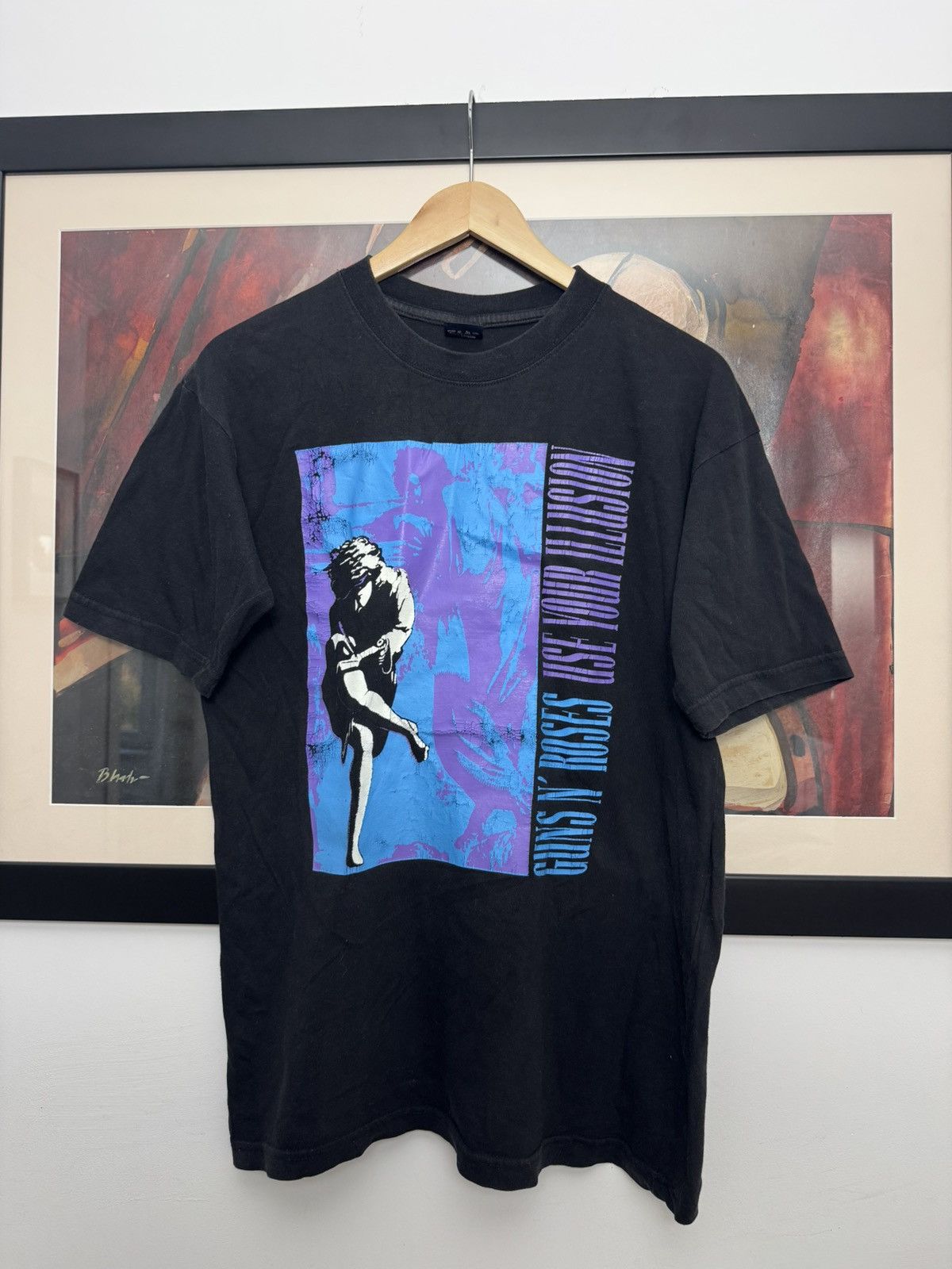 Vintage VINTAGE GUN N ROSES USE YOUR ILLUSION BAND ROCK TEE 90s Size US M / EU 48-50 / 2 - 1 Thumbnail
