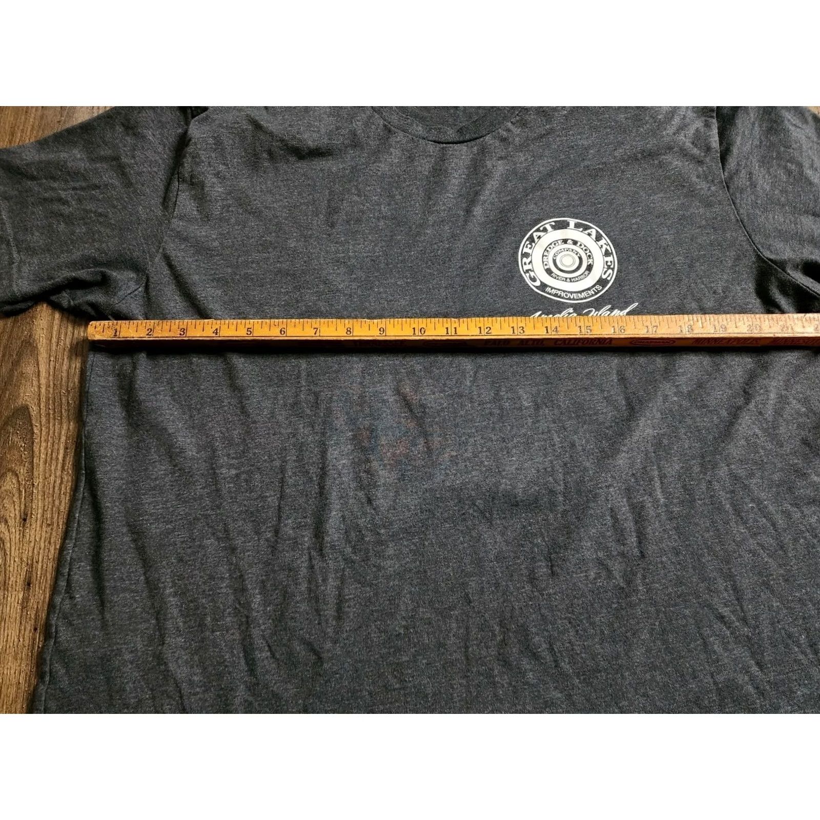 Next Level VINTAGE Mens XL Great Lakes Dredge Dock Corporation Ameila Island T Shirt Double Sided Size US XL / EU 56 / 4 - 2 Thumbnail