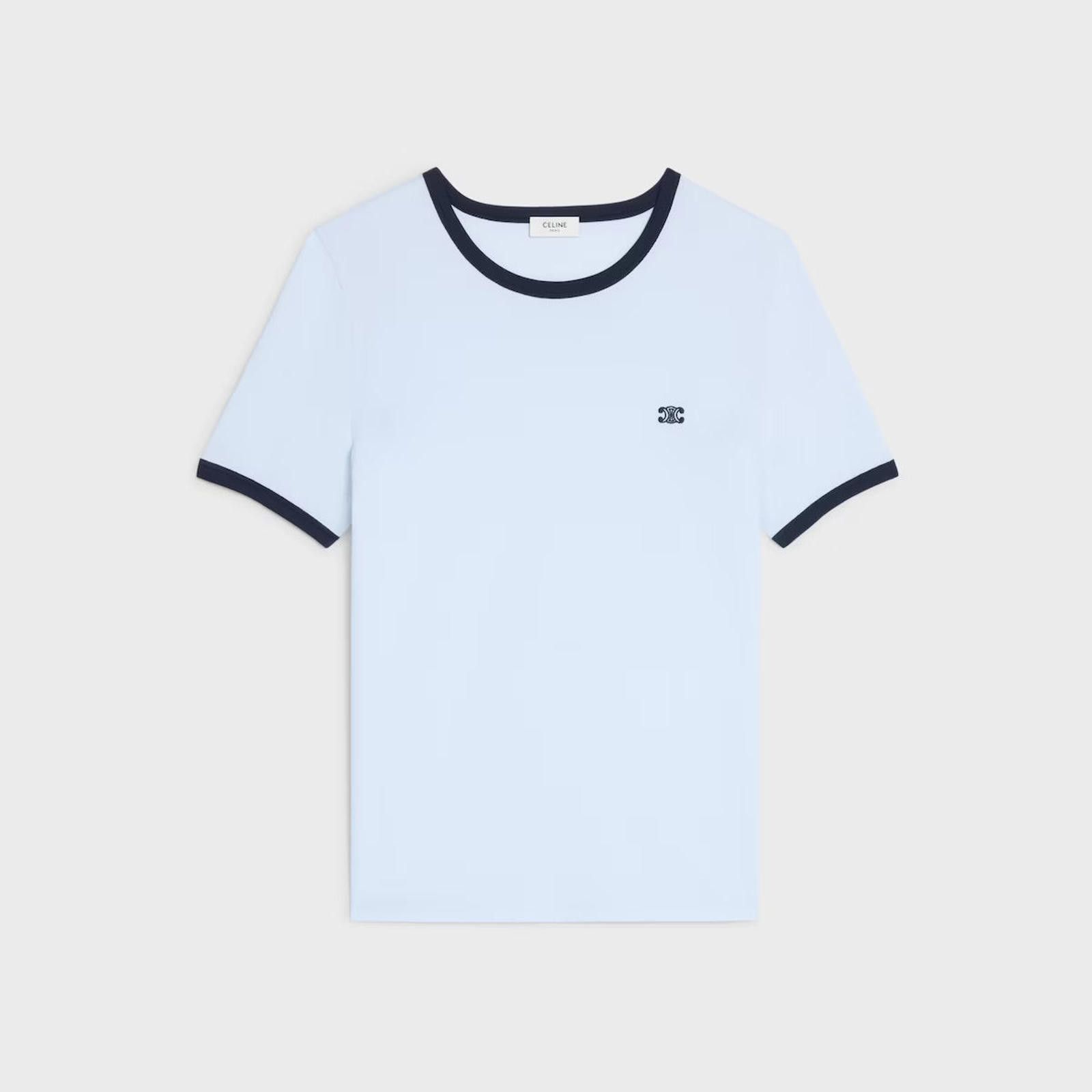 CELINE 70'S TRIOMPHE T-SHIRT IN COTTON JERSEY SIZE M