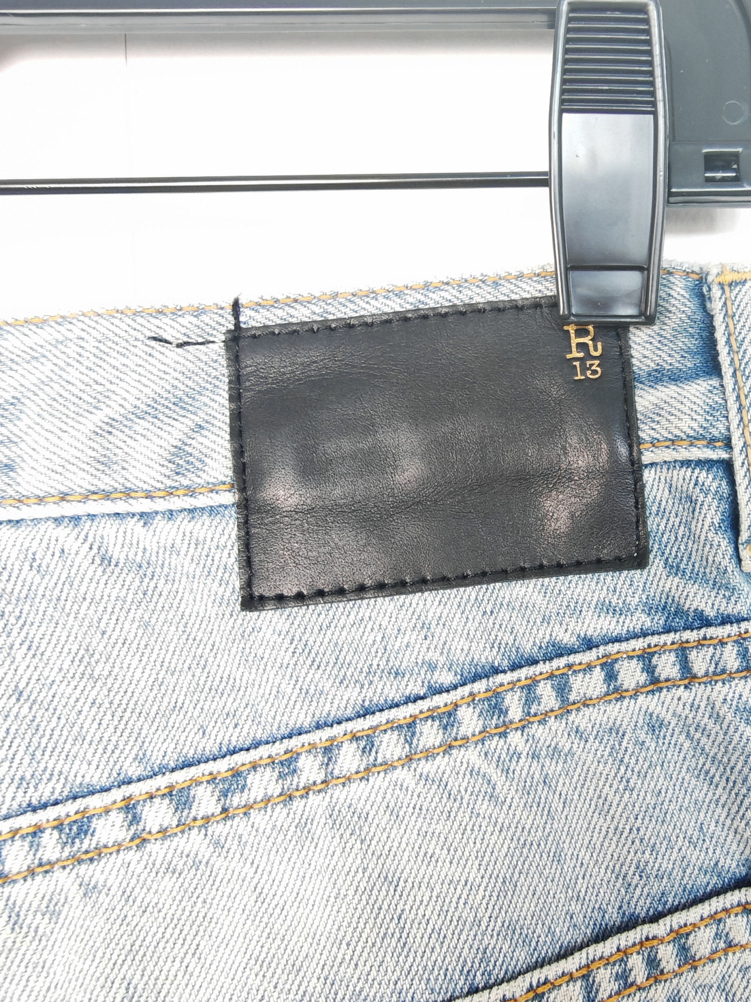 R13 RARE sample "Double Front" Layered Distressed Denim Skirt Size 27" / US 4 / IT 40 - 13 Thumbnail