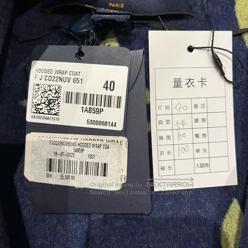 Louis Vuitton Louis Vuitton Dark Blue Wrap Tie Hooded Coat Size S / US 4 / IT 40 - 4 Thumbnail