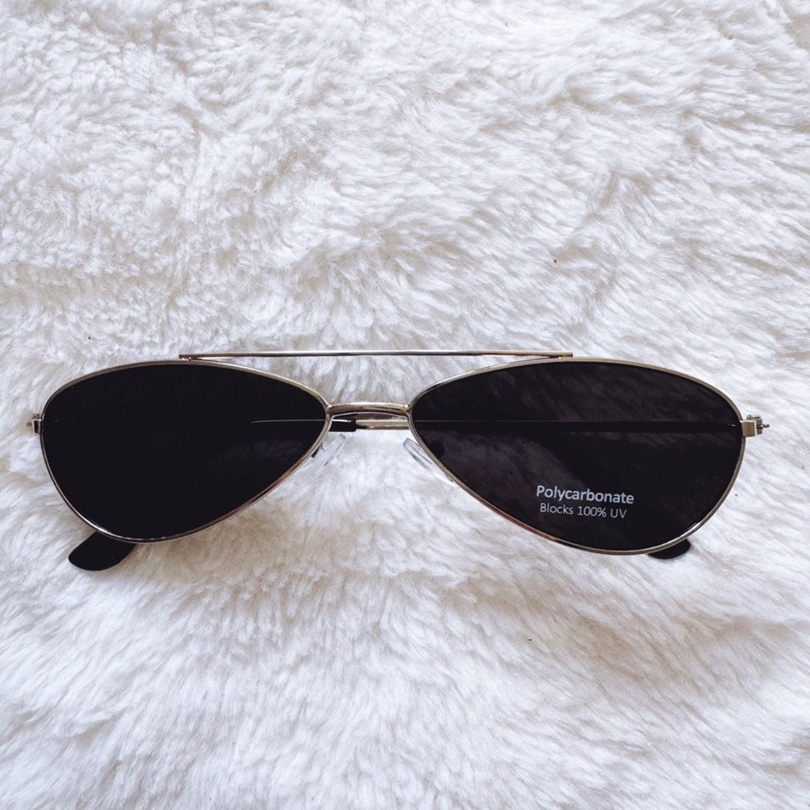 Other Carl Black w/ Silver Rims Aviator Sunglasses Size ONE SIZE - 1 Thumbnail