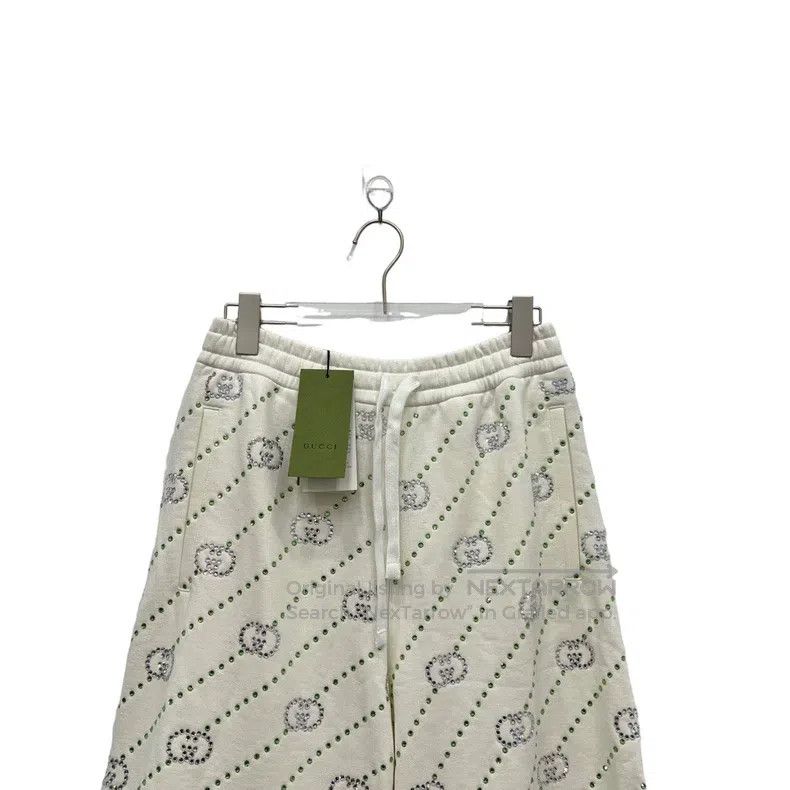Gucci Gucci SizeXS White full logo rhinestone shorts Size US 27 - 3 Thumbnail