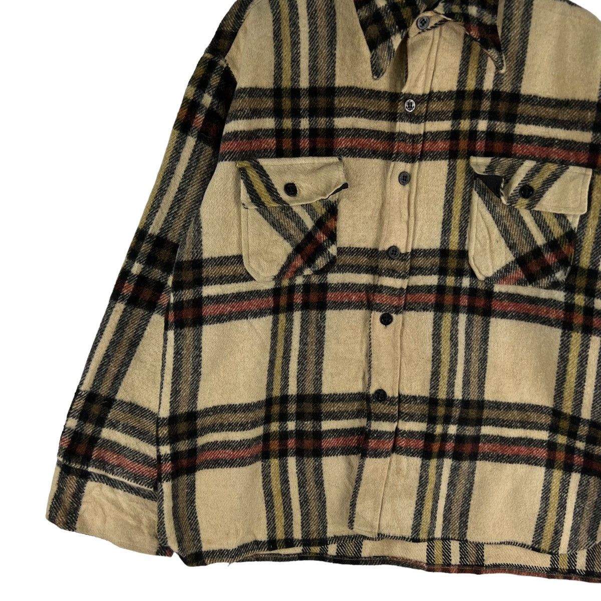 Flannel × Japanese Brand × Vintage 🔥VINTAGE WOOL FLANNEL JACKET BREWSTER TARTAN DESIGN Size US L / EU 52-54 / 3 - 3 Thumbnail