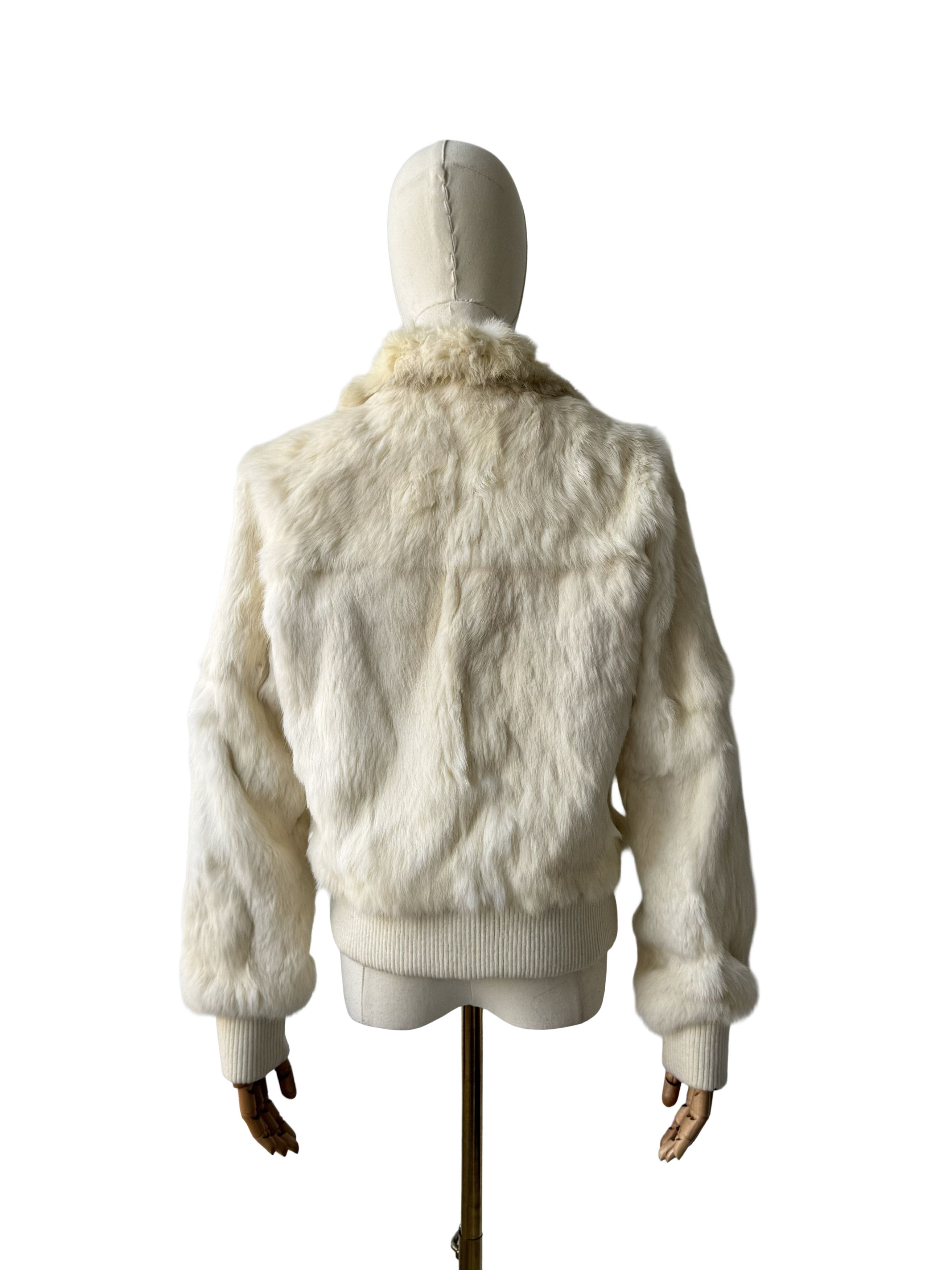 Vintage Vintage Real Rabbit Fur Cropped Jacket Size M / US 6-8 / IT 42-44 - 4 Thumbnail
