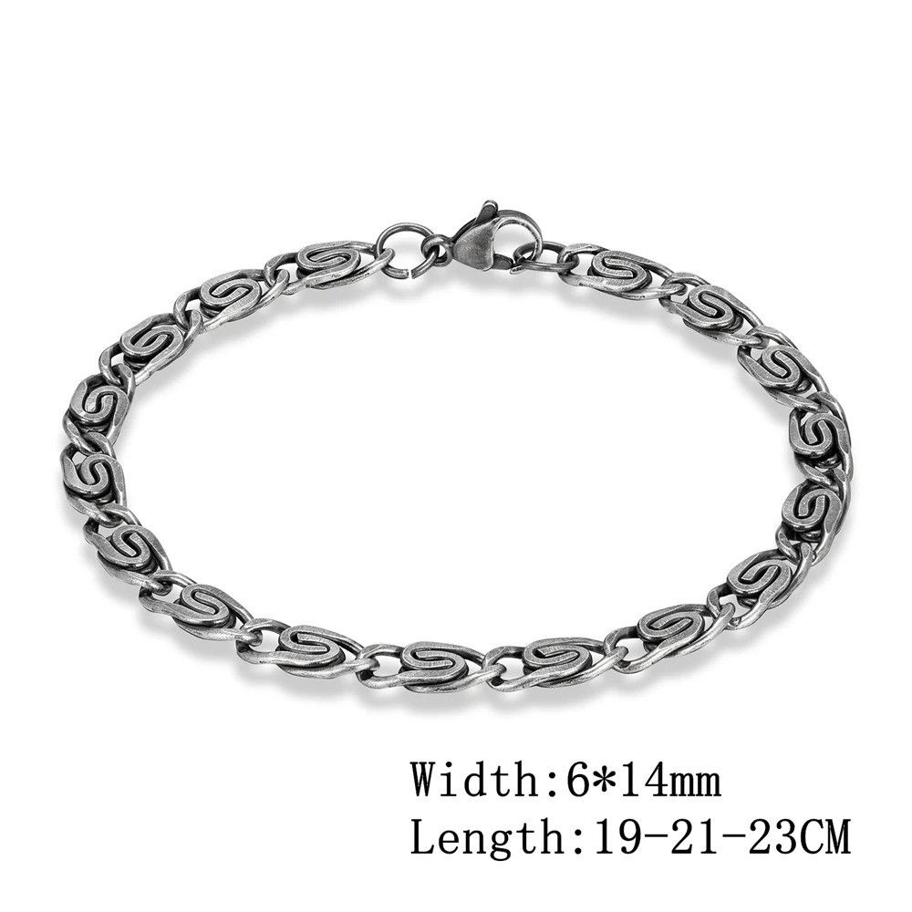 Other Vintage Oxidized Black Chain Bracelet Bangles Gift For Him Size ONE SIZE - 5 Thumbnail
