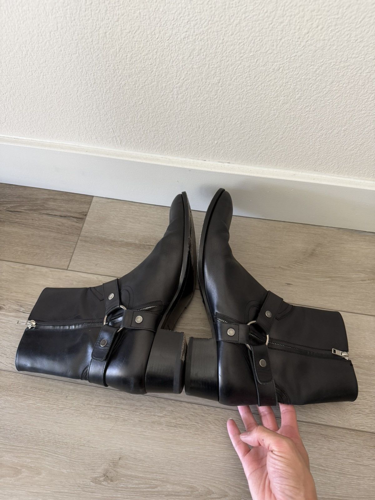 Saint Laurent Paris Leather Harness Wyatt Boots 48 Size US 15 / EU 48 - 5 Thumbnail