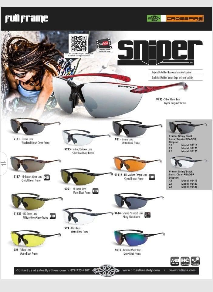 Designer Crossfire Sniper Sunglasses 9117 Size ONE SIZE - 9 Thumbnail