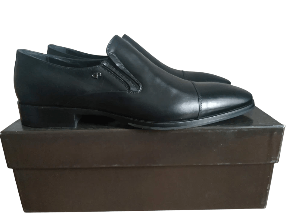 Dino Bigioni Dino Bigioni Black Leather Loafers Dress Shoes EU 44 US 11 Size US 11 / EU 44 - 5 Thumbnail
