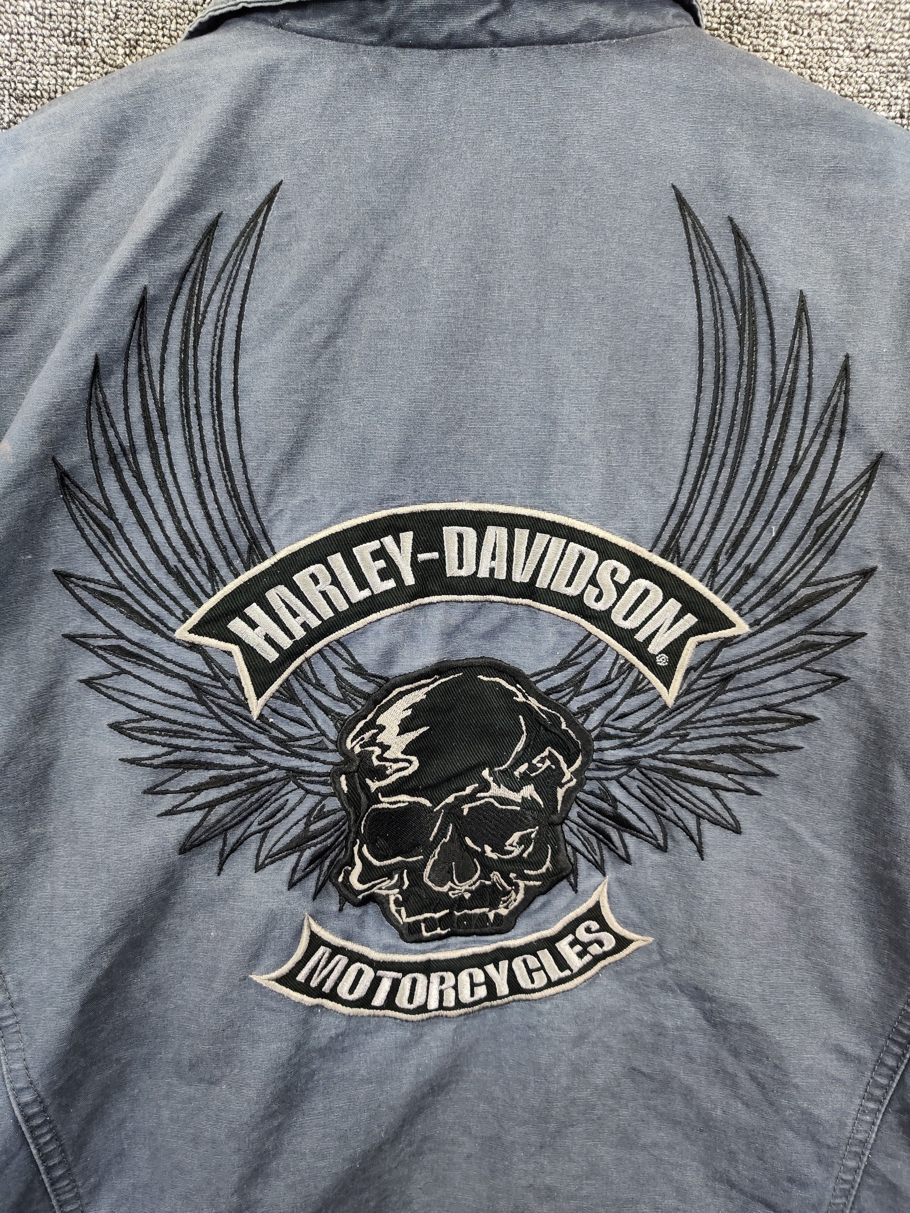 Harley Davidson Vintage Harley Davidson Embroidery Motorcycle Jacket Size US M / EU 48-50 / 2 - 3 Thumbnail