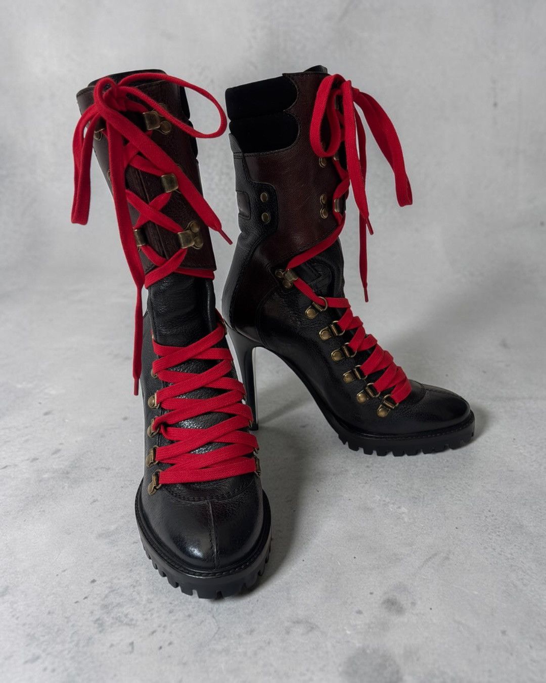 Dolce & Gabbana Dolce & Gabbana Stiletto Hiker Boots - Size 36 Size US 5 / IT 35 - 8 Thumbnail