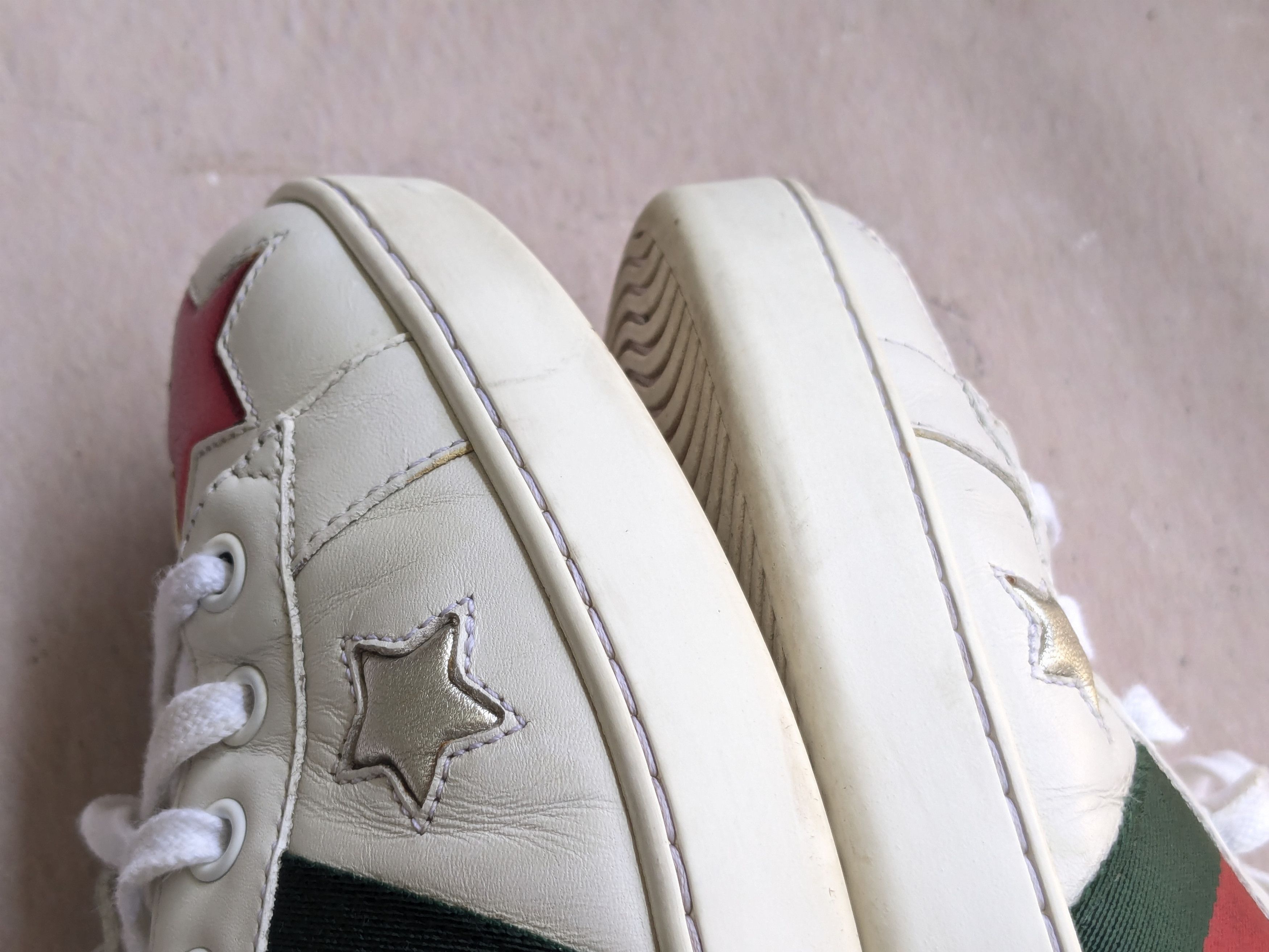 Gucci Gucci Ace Sneakers White 9.5 Stars Low Tops 452502 Size US 9.5 / EU 42-43 - 11 Thumbnail