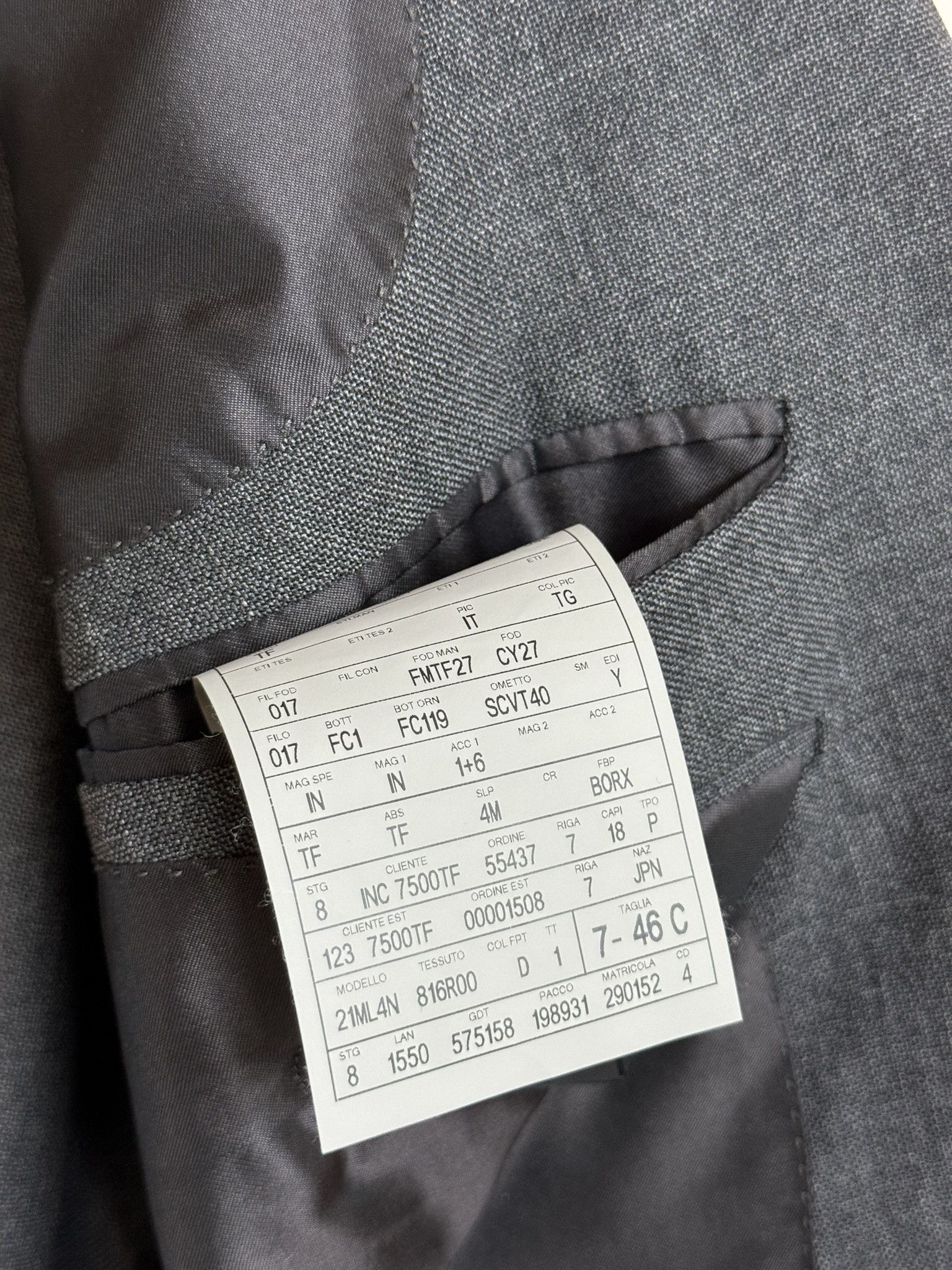 Tom Ford TOM FORD / Atticus Fit Grey Suit US 36 / EU 46 Size 36S - 7 Thumbnail