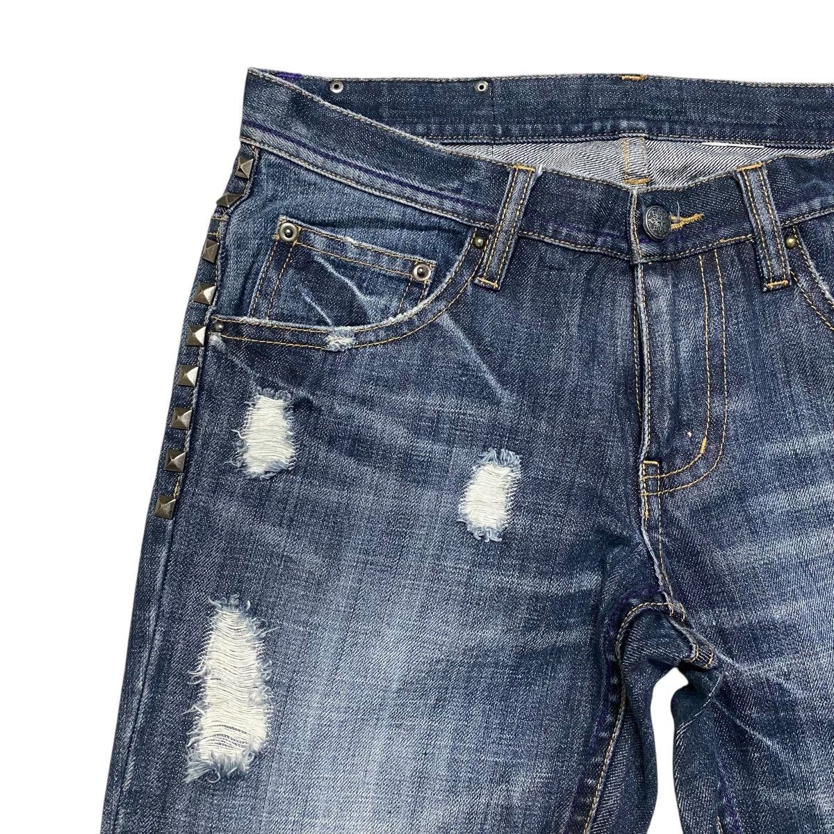 Japanese Brand MIDAS Hole Distressed Denim Jeans Studded Size US 29 - 4 Thumbnail