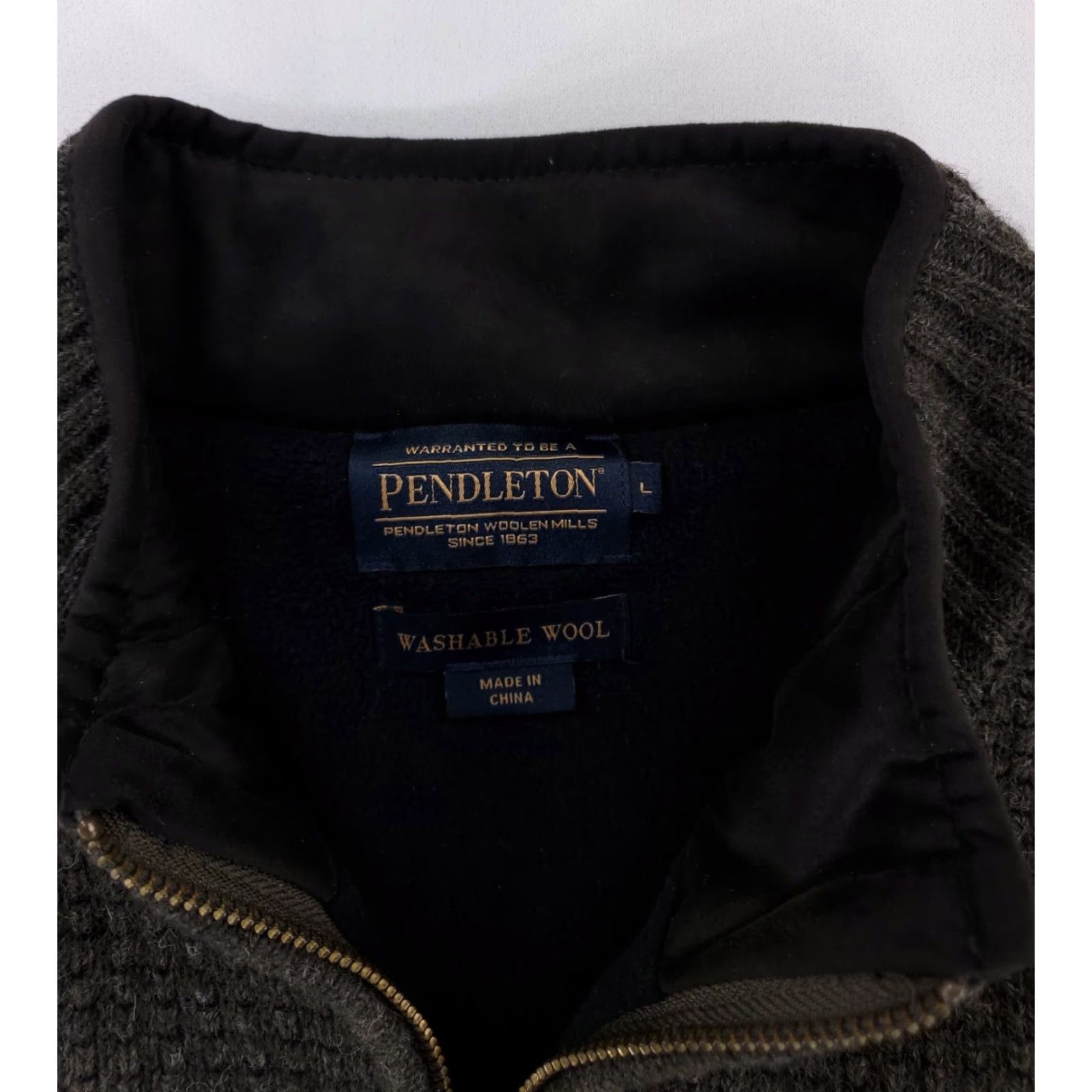 Pendleton Pendleton 100% Shetland Wool Full Zip Sweater Vest Green Mens L Size US L / EU 52-54 / 3 - 4 Thumbnail