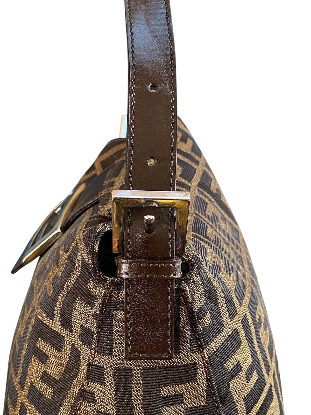 Fendi RARE Vintage Fendi Zucca Double Flap Shoulder Bag Size ONE SIZE - 10 Thumbnail