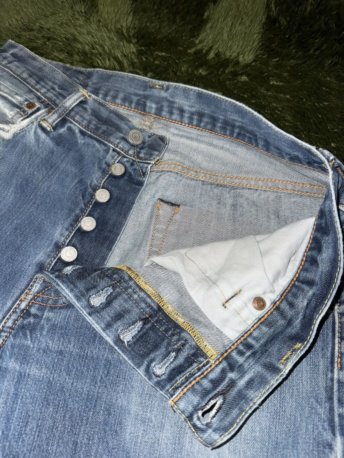 Levi's [W33/L34] Levis 501 Leather label button fly denim pants Size US 33 - 3 Thumbnail
