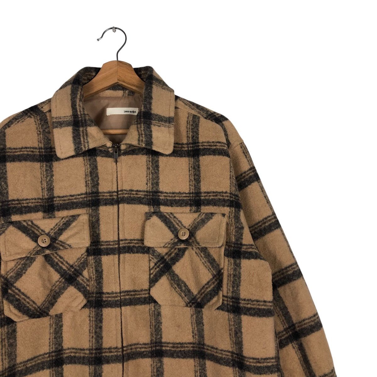 Japanese Brand × Vintage 📌Vintage Work Chore Jacket Zipper Sho Japan Tartan Design Size US M / EU 48-50 / 2 - 7 Thumbnail