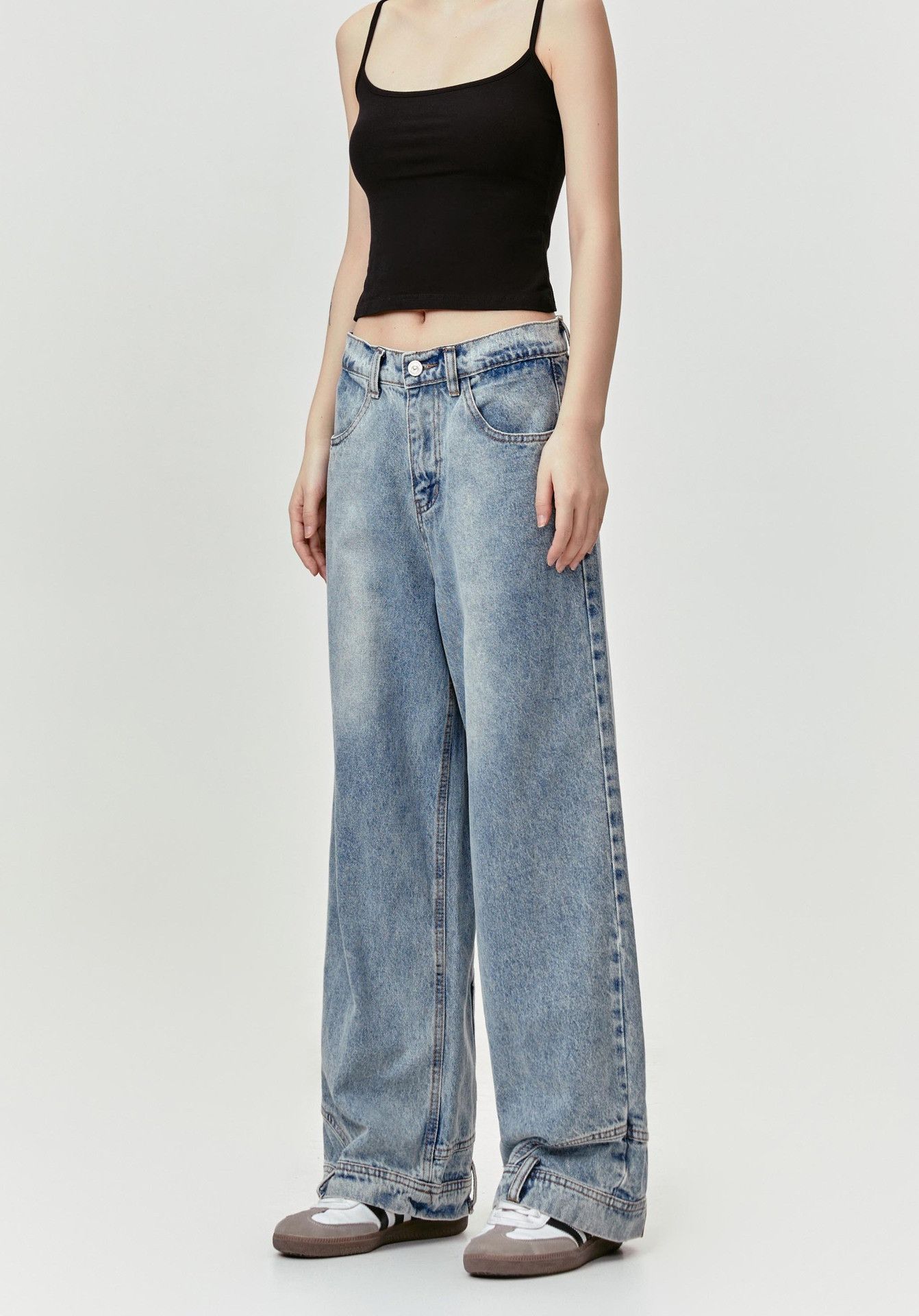 Japanese Brand American retro washed distressed loose straight leg jeans Size US 32 / EU 48 - 3 Thumbnail