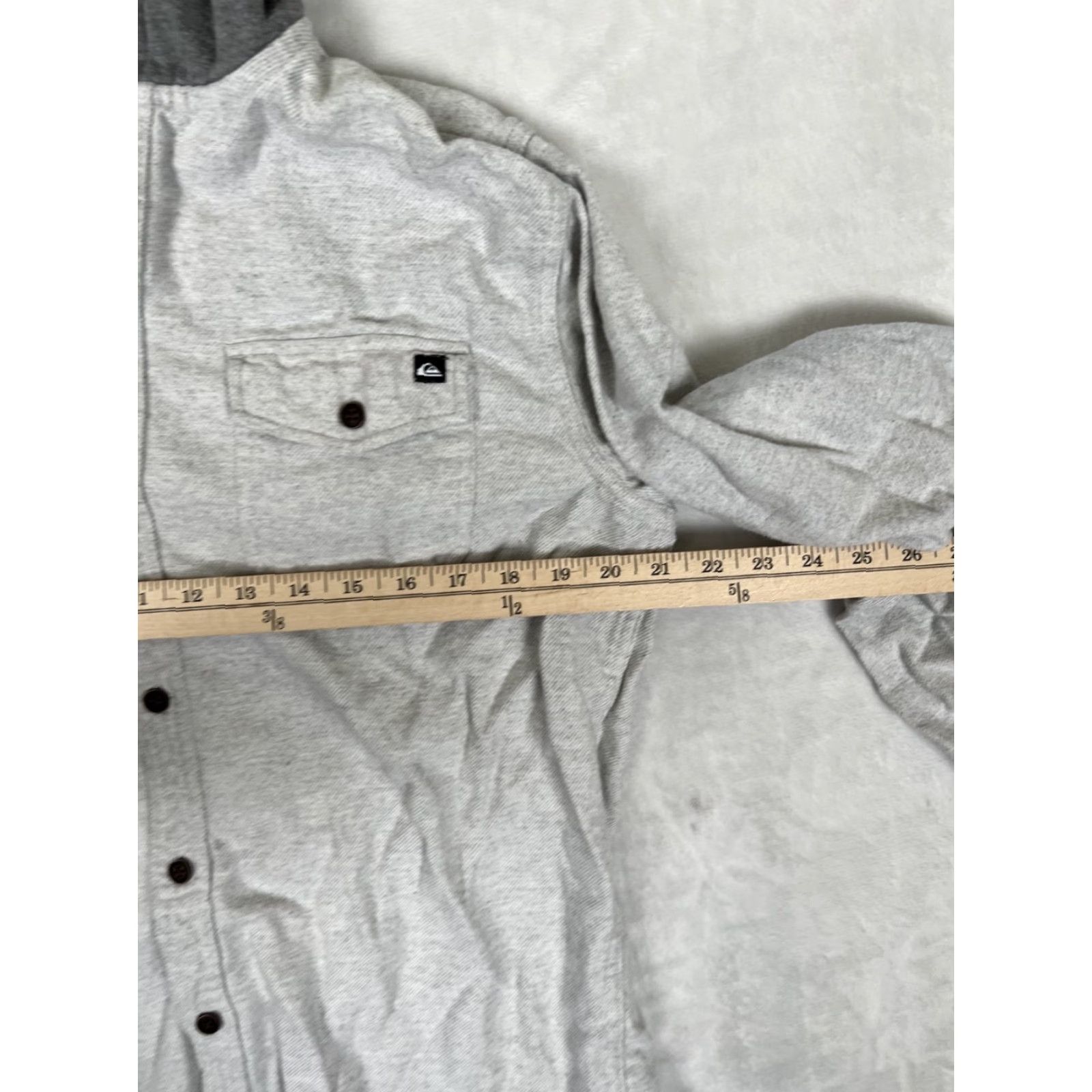 Quiksilver VINTAGE Quiksilver Hoodie Sweatshirt Surf Skater Beach Y2K Gray M Mens Hooded Pockets Snaps 90s Grunge Beachwear Size US M / EU 48-50 / 2 - 5 Thumbnail