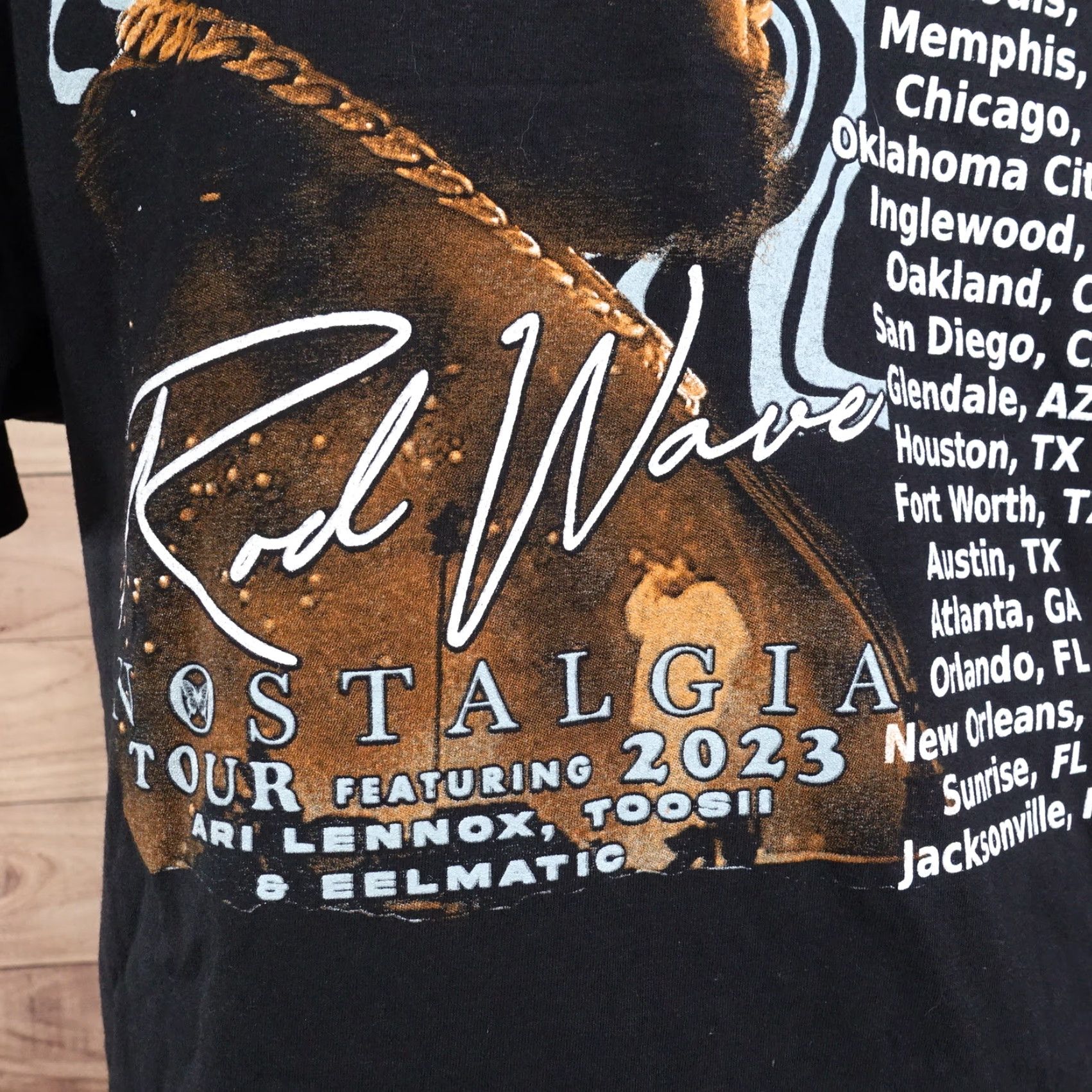 Vintage VINTAGE Rod Wave Nostalgia Tour 2023 Rap Hip-Hop T-Shirt Men XL Black Short Sleeve Cotton 2023 Concert Men's Size US XL / EU 56 / 4 - 6 Thumbnail