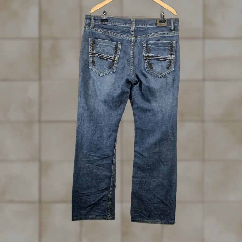Vintage VINTAGE Flypaper Jeans Men Bootcut 36 Waist Cotton Denim Biker Cowboy Y2K Embroidered Pockets Size US 36 / EU 52 - 1 Thumbnail