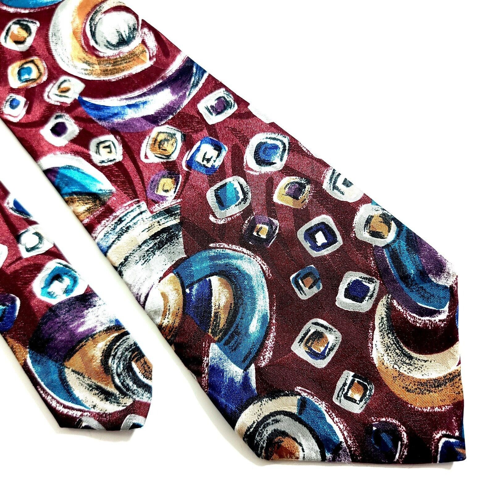 Designer Alexander Lloyd Boston Red Teal Abstract Print Polyester Lon Size ONE SIZE - 1 Thumbnail