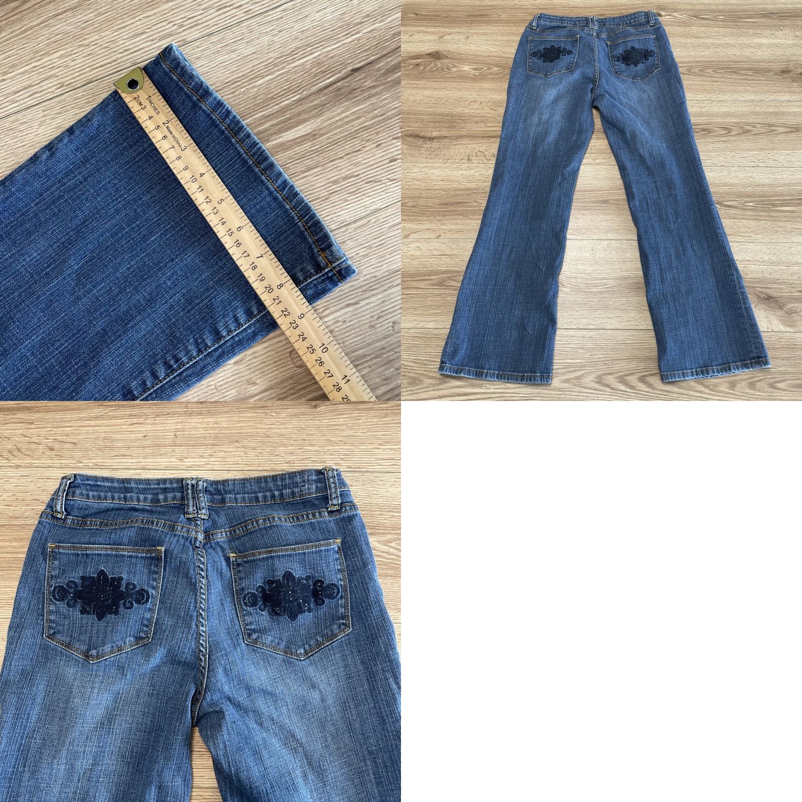 Vintage Salt Works Jeans Womens Size 8P Blue New York City Med Rise Bootcut Size 30" / US 8 / IT 44 - 8 Thumbnail