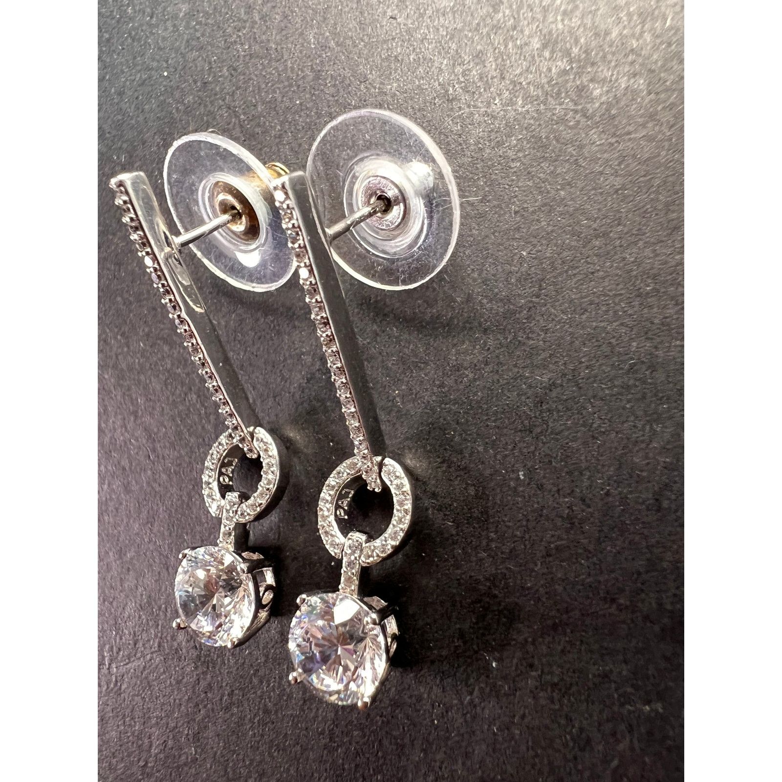 Other White CZ long earrings in sterling silver Size ONE SIZE - 8 Thumbnail