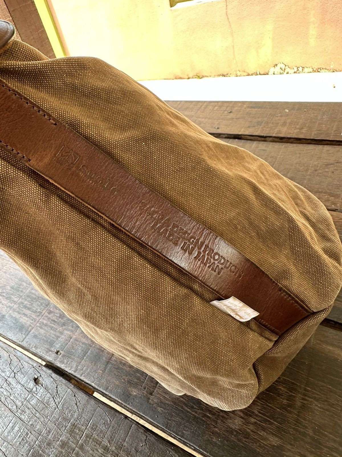 Japanese Brand × Vintage Suolo Japan Canvas Leather Tote Bag Size ONE SIZE - 6 Thumbnail