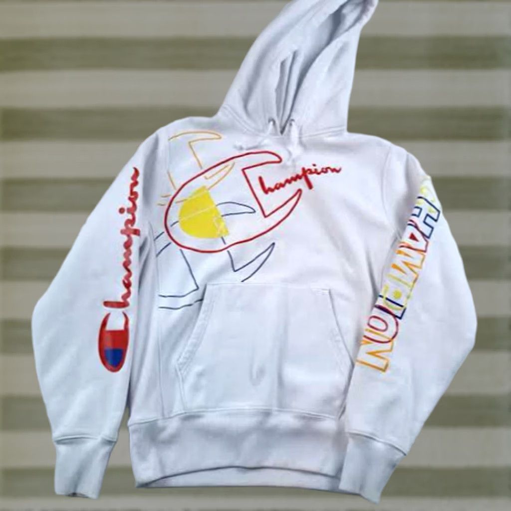 Champion Champion Multi-Colors White Medium Reverse Weave Pullover Hooded Sweatshirt Men M Size US M / EU 48-50 / 2 - 1 Thumbnail
