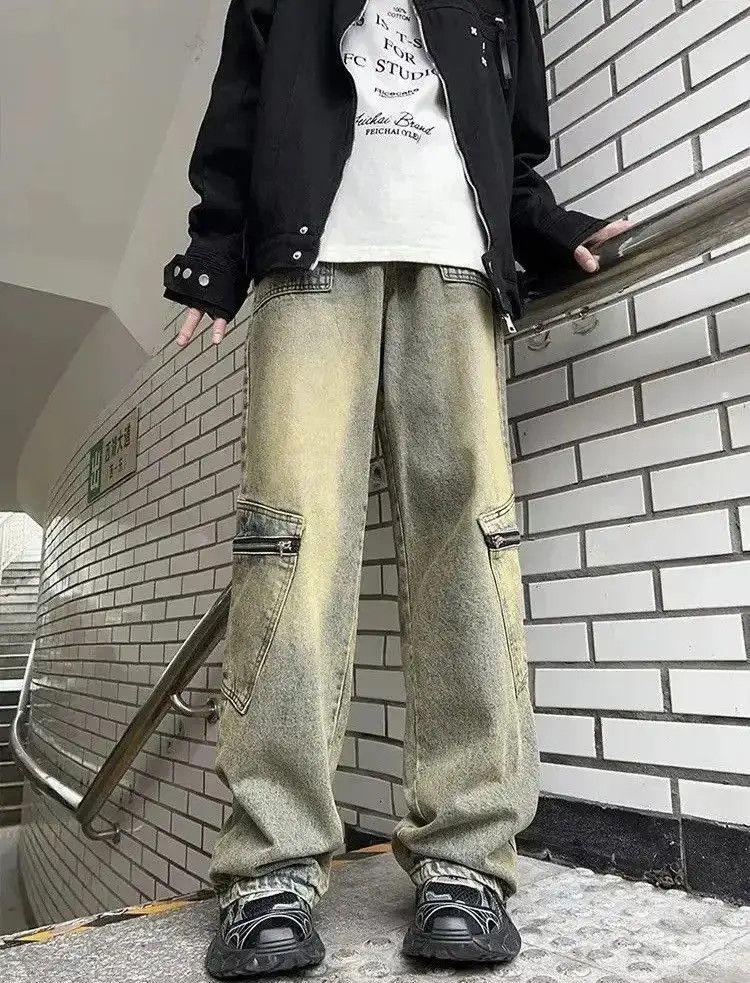 Japanese Brand Washed cargo pants jeans y2k Size US 34 / EU 50 - 4 Thumbnail