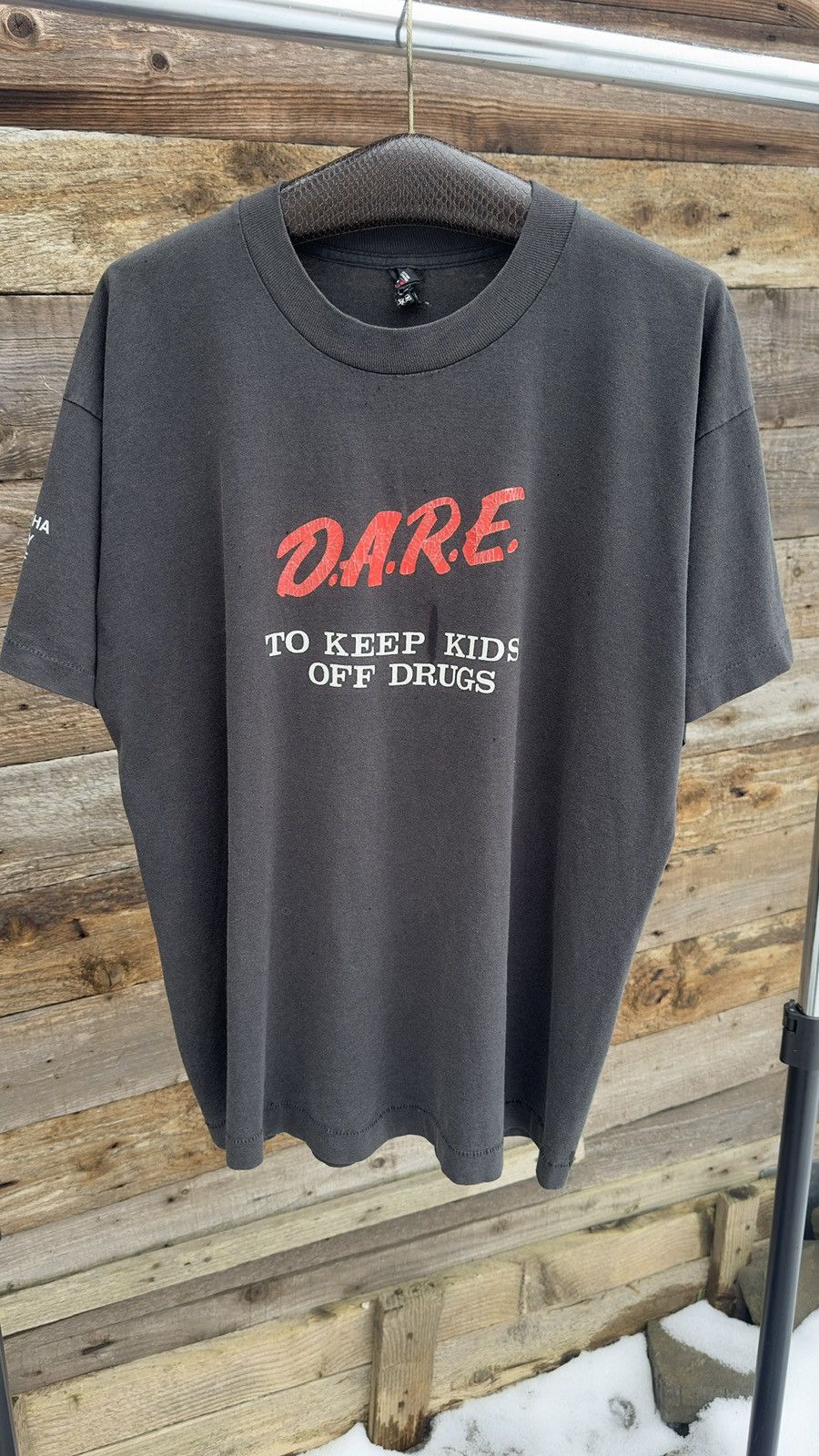 D.A.R.E Vintage 90s D.A.R.E. Tee Single Stitch Waukesha Sheriff Size US XL / EU 56 / 4 - 4 Thumbnail