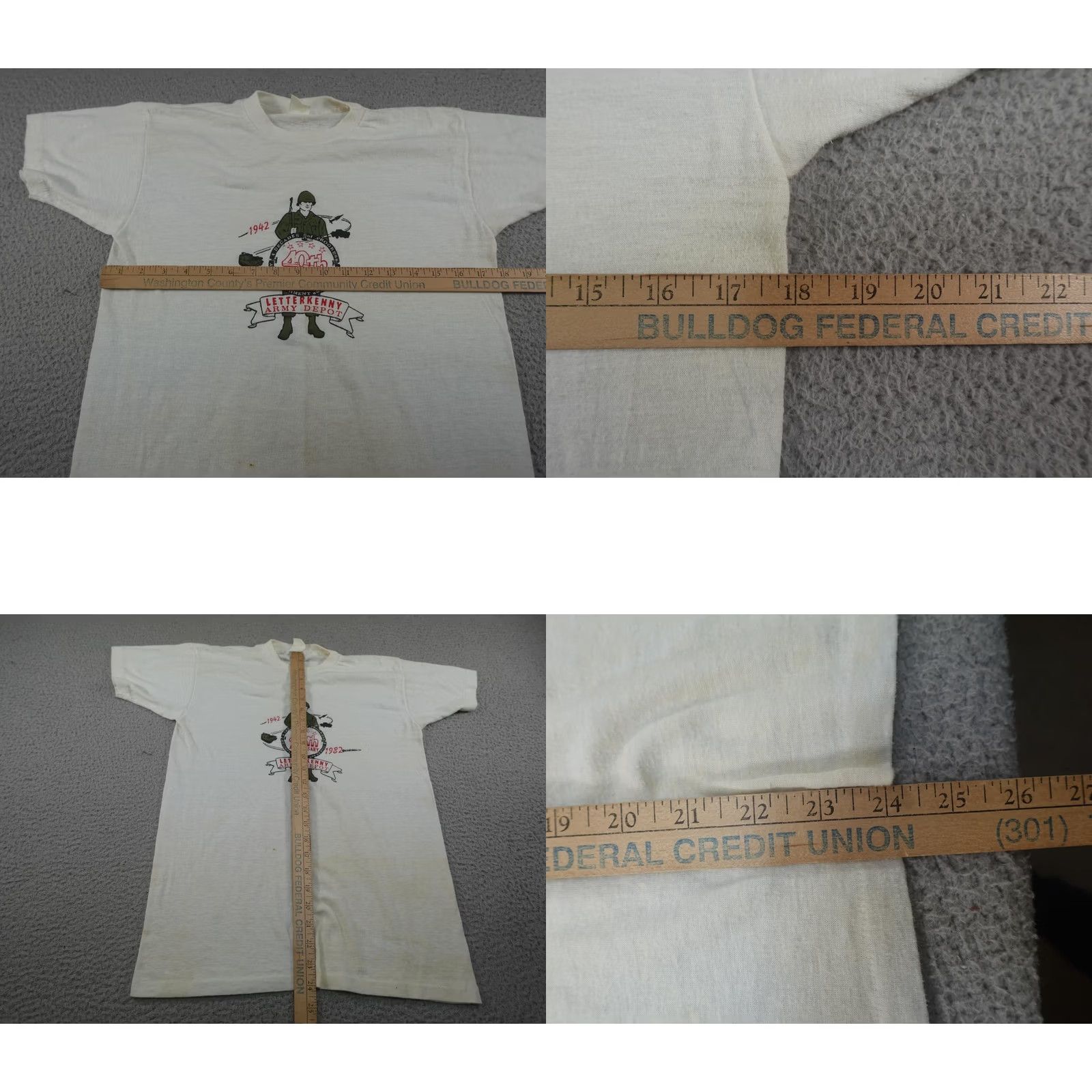 Vintage VINTAGE Sportswear Letterkenny Army Depot Shirt Mens Large White 40th Anniversary 1982 80s Size US L / EU 52-54 / 3 - 8 Thumbnail