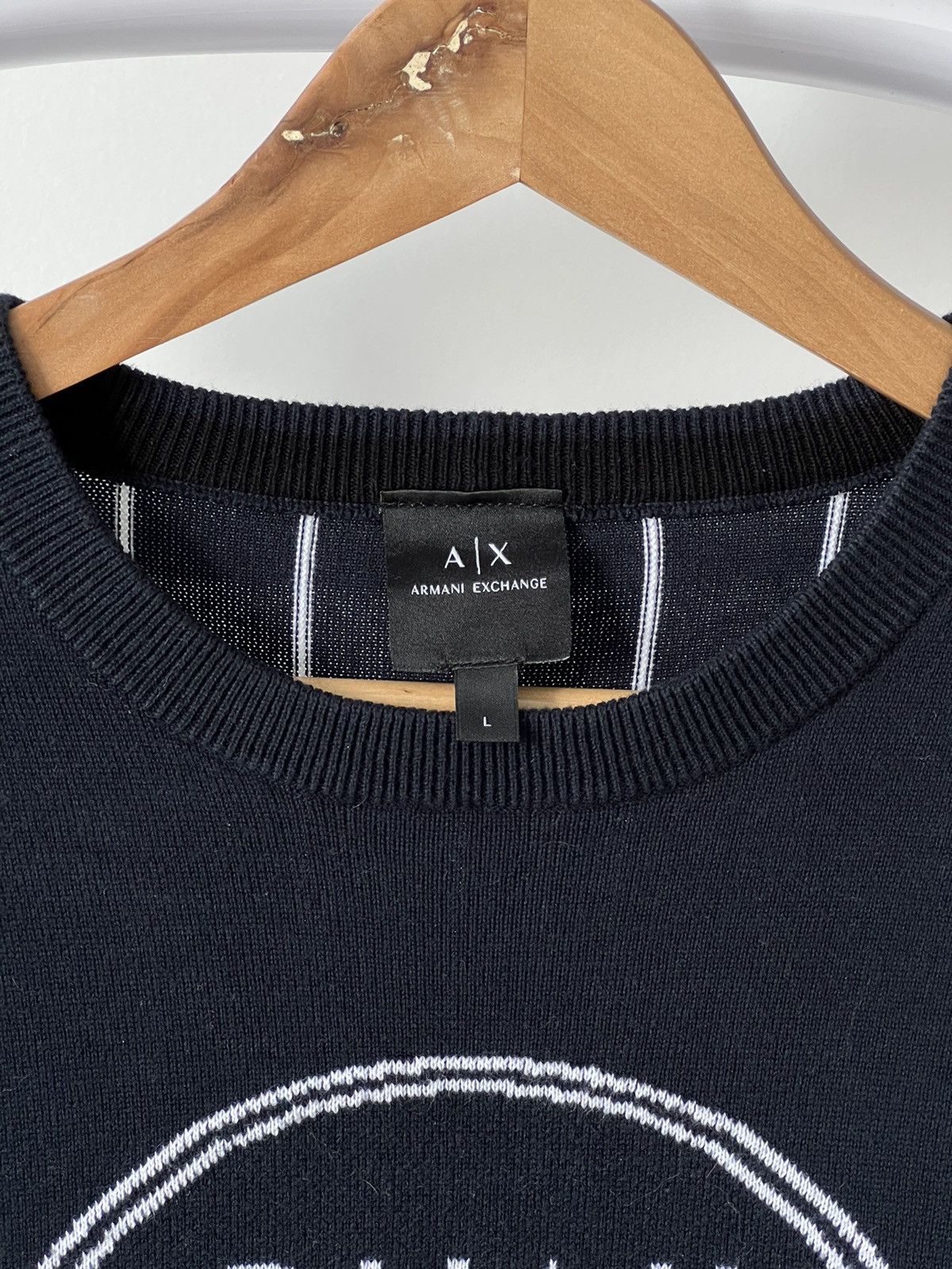 Armani Exchange × Giorgio Armani × Yves Saint Laurent Armani Exchange Knitted Sweater Size US L / EU 52-54 / 3 - 6 Thumbnail
