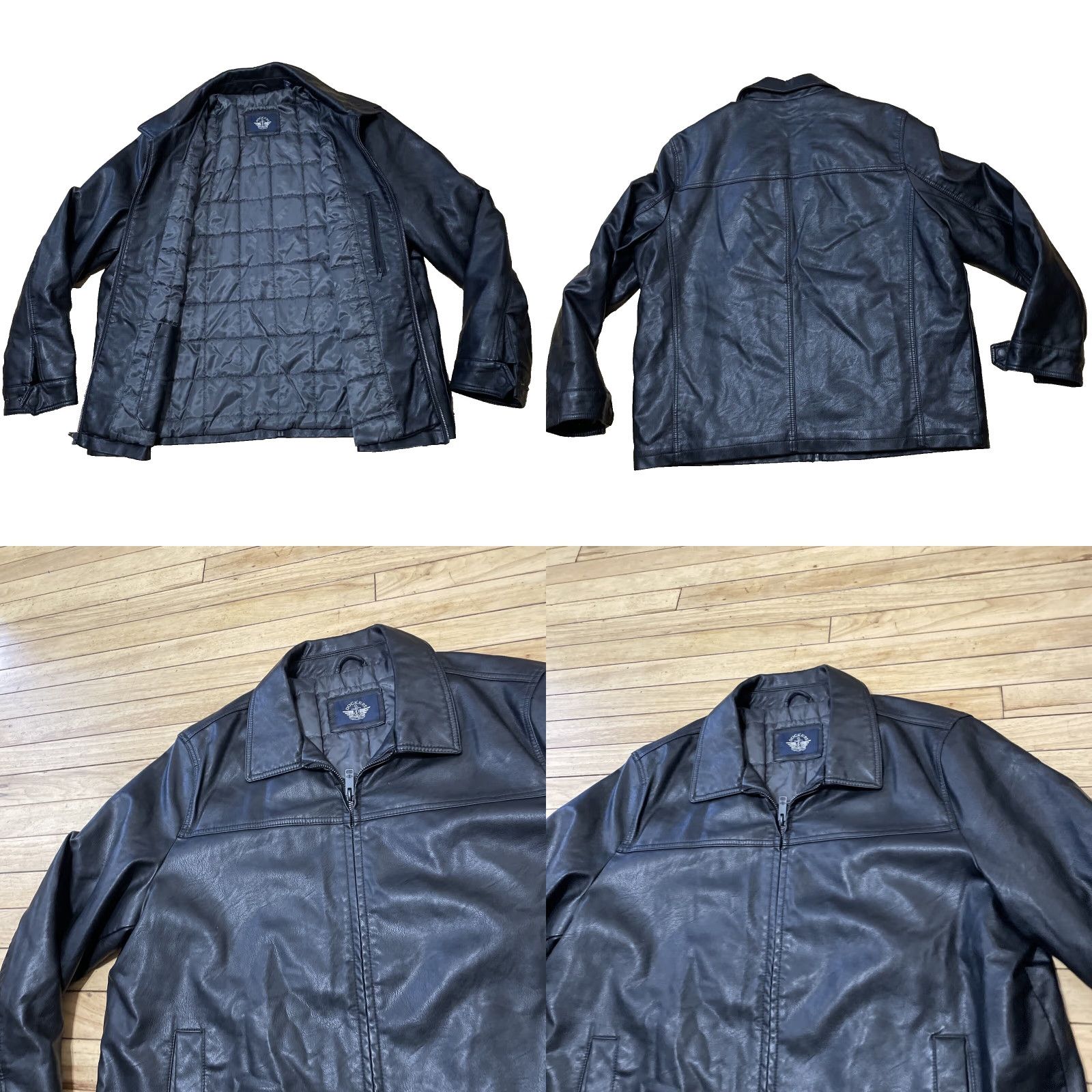 Dockers DOCKERS Jacket Bomber Jacket Men 2XL Black Lined Faux Leather Zip Herrington Coat XXL Size US XXL / EU 58 / 5 - 9 Thumbnail