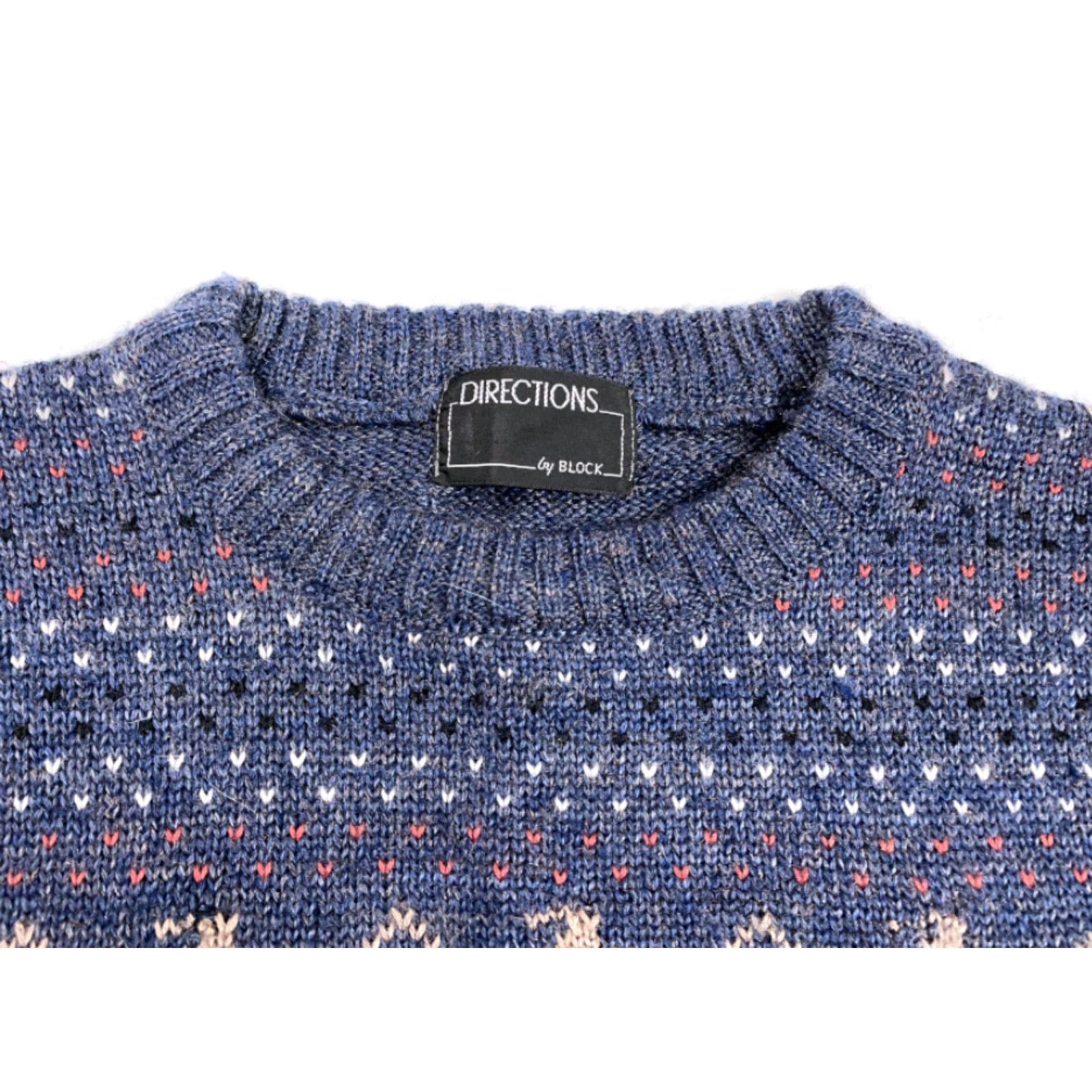 Vintage VINTAGE VTG 80s Blue Tribal Geometric Pattern Sweater Adult Medium Men Wool Crew Neck Pullover Knit Lightweight Size US M / EU 48-50 / 2 - 5 Thumbnail