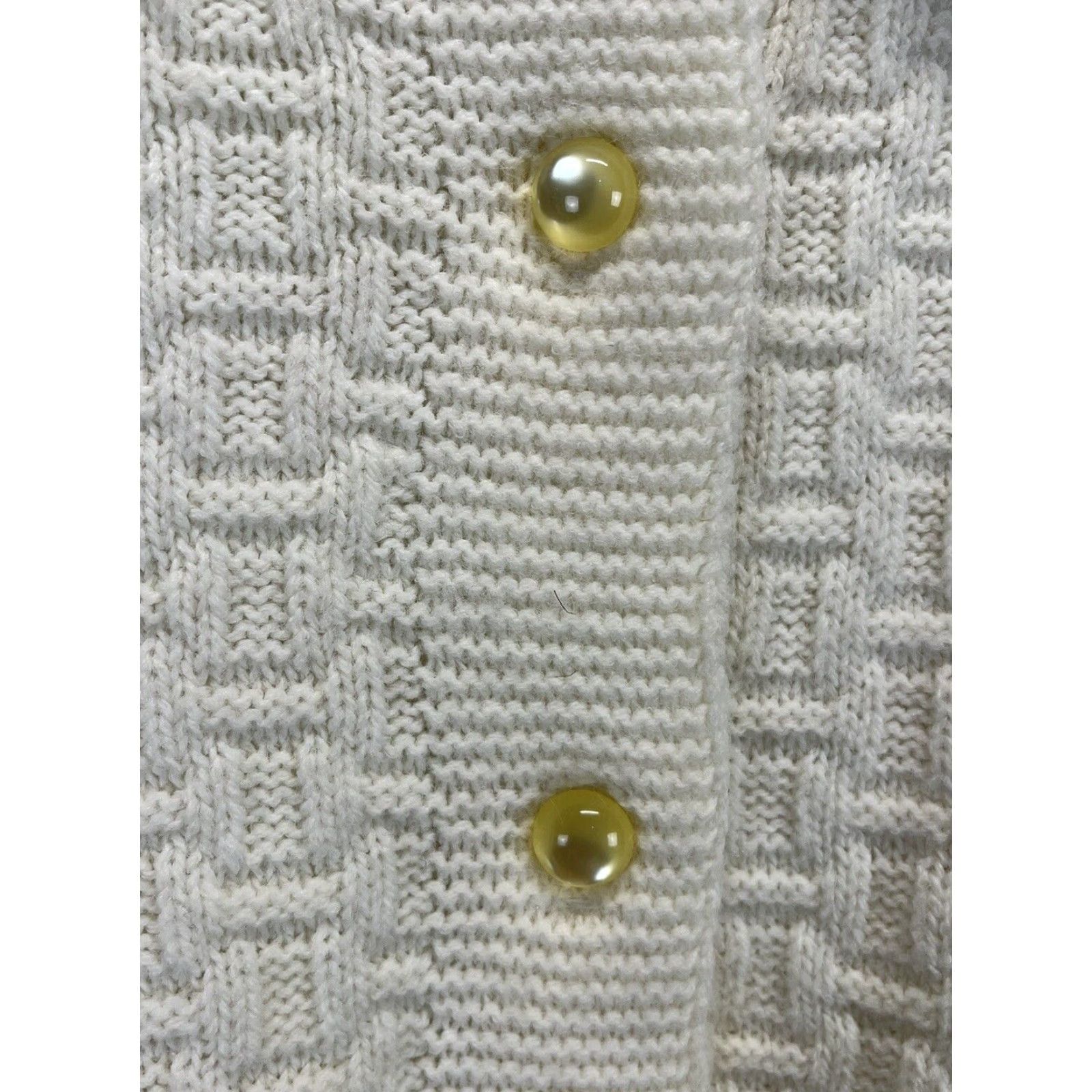 Asket VINTAGE Ivory Knit Cape Poncho Sweater One Size Bohemian Womens Basket Weave Fringe Size ONE SIZE - 6 Thumbnail